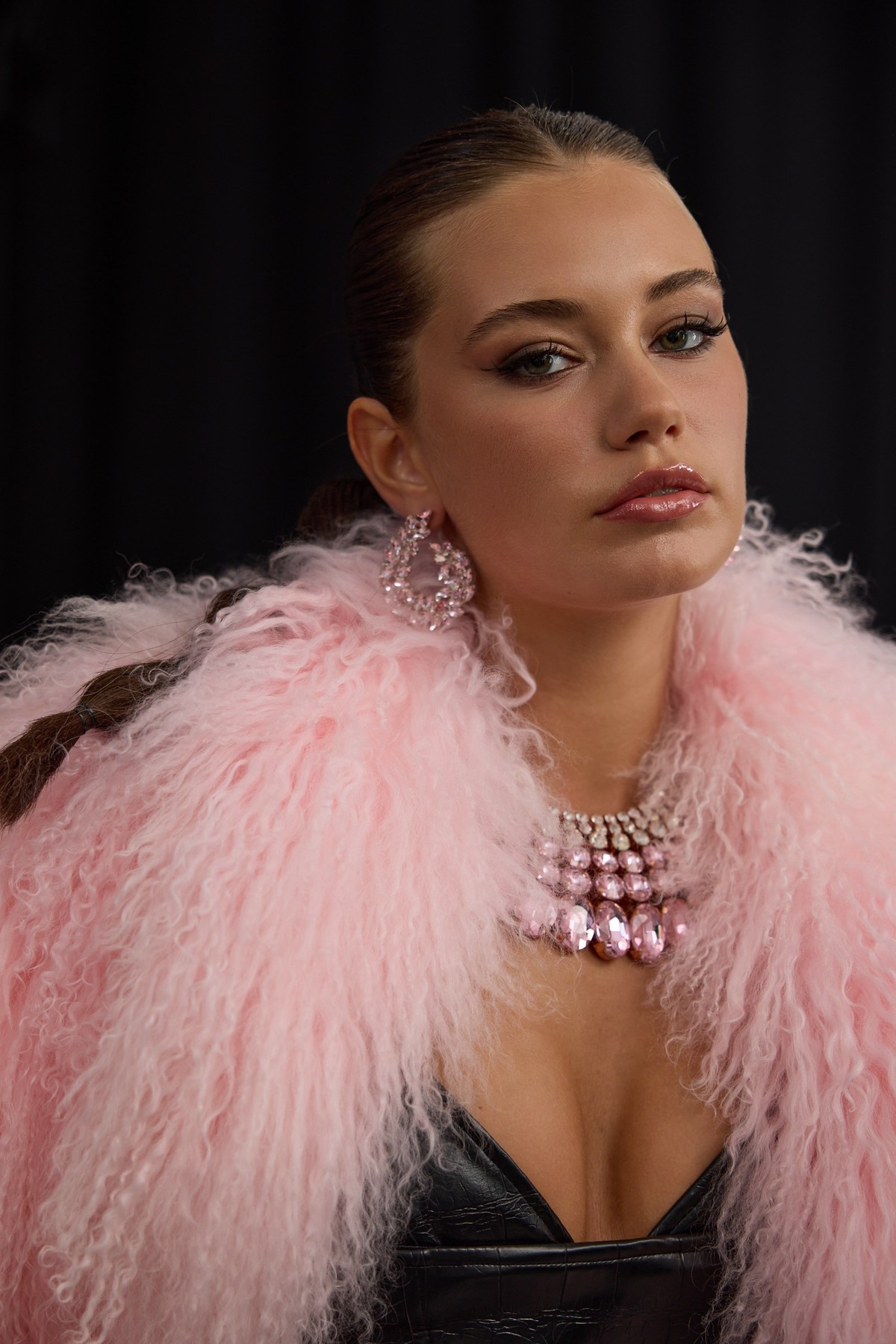 The Privé Fur Jacket BABY PİNK