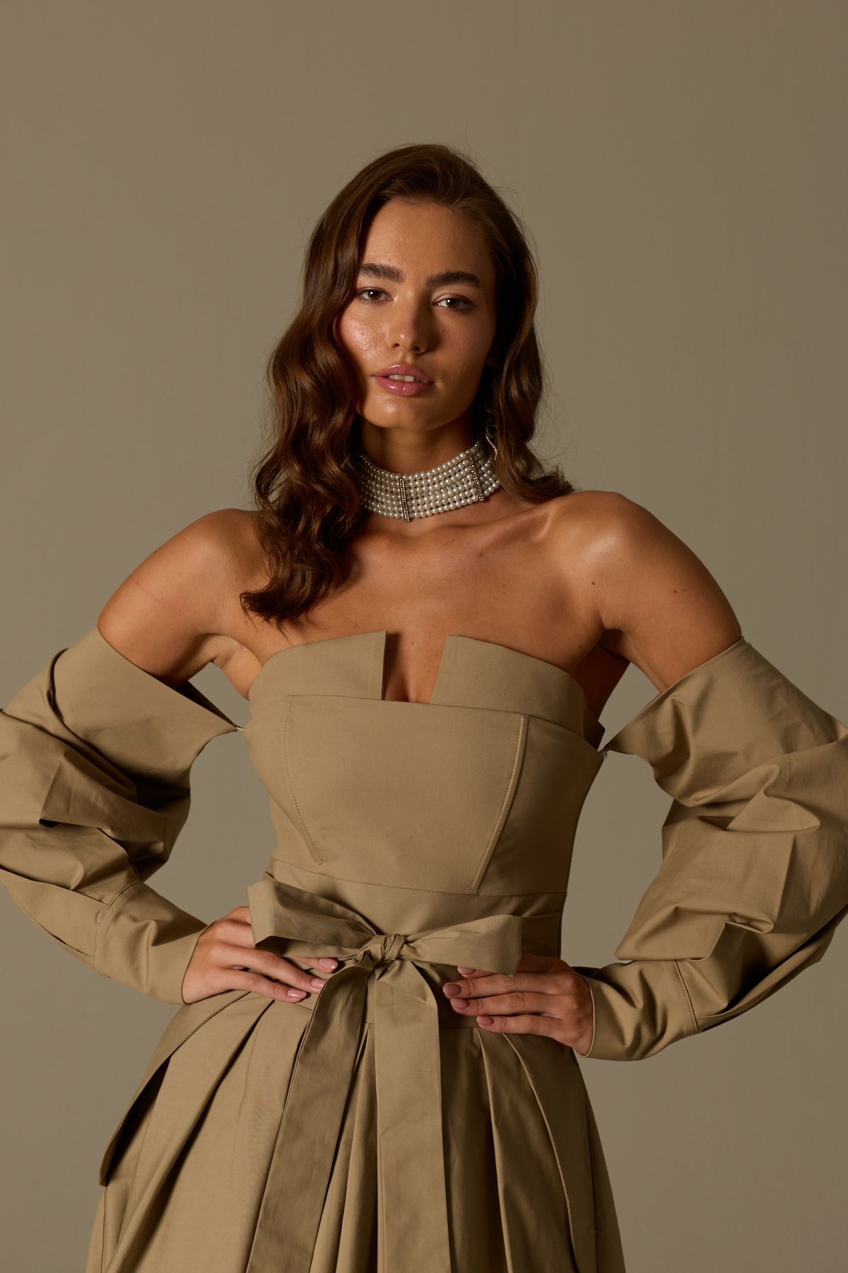 The Reform Iconic Maxi Dress Bronze Brown