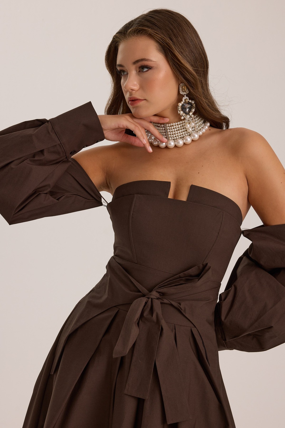 The Reform Iconic Maxi Dress Brown