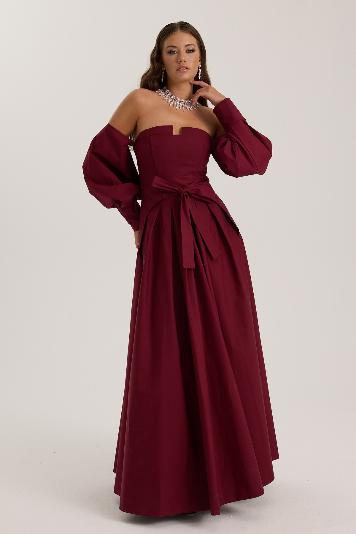 The Reform Iconic Maxi Dress Burgundy