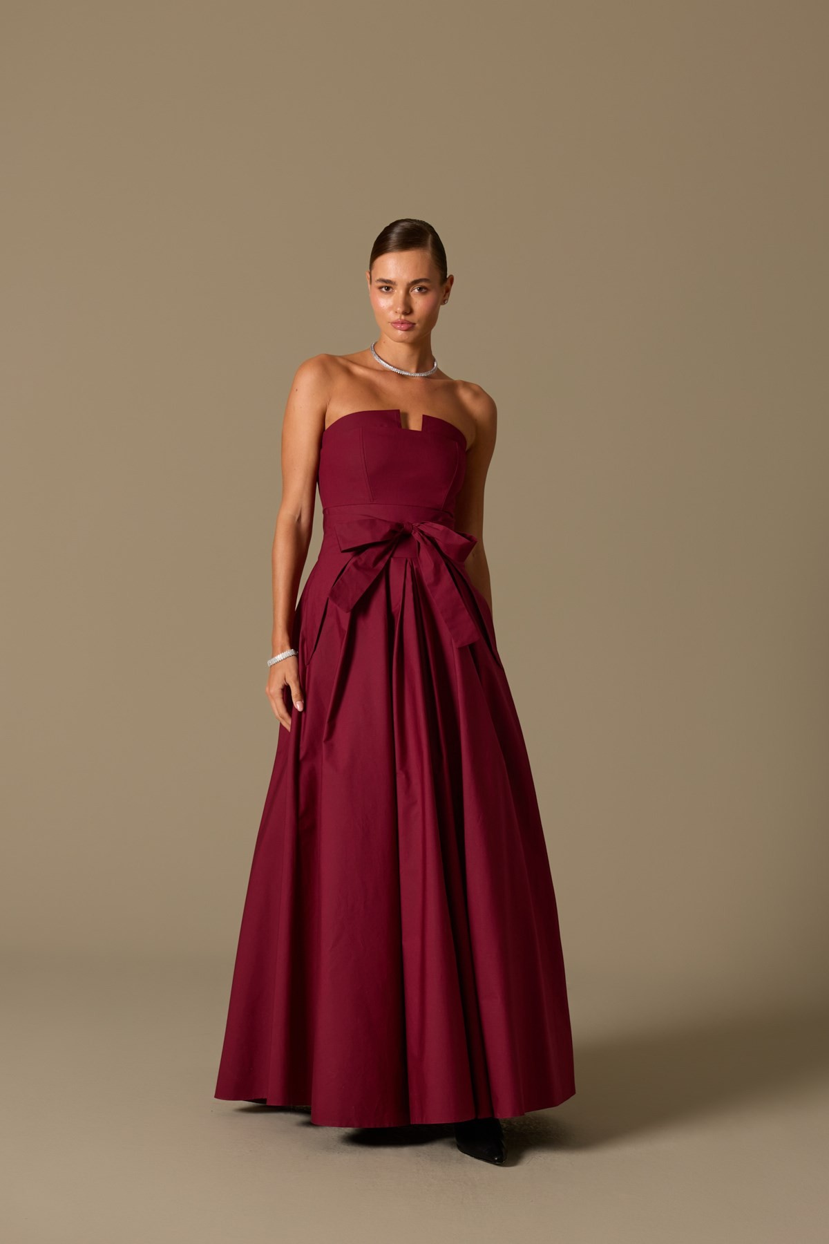 The Reform Iconic Maxi Dress Burgundy