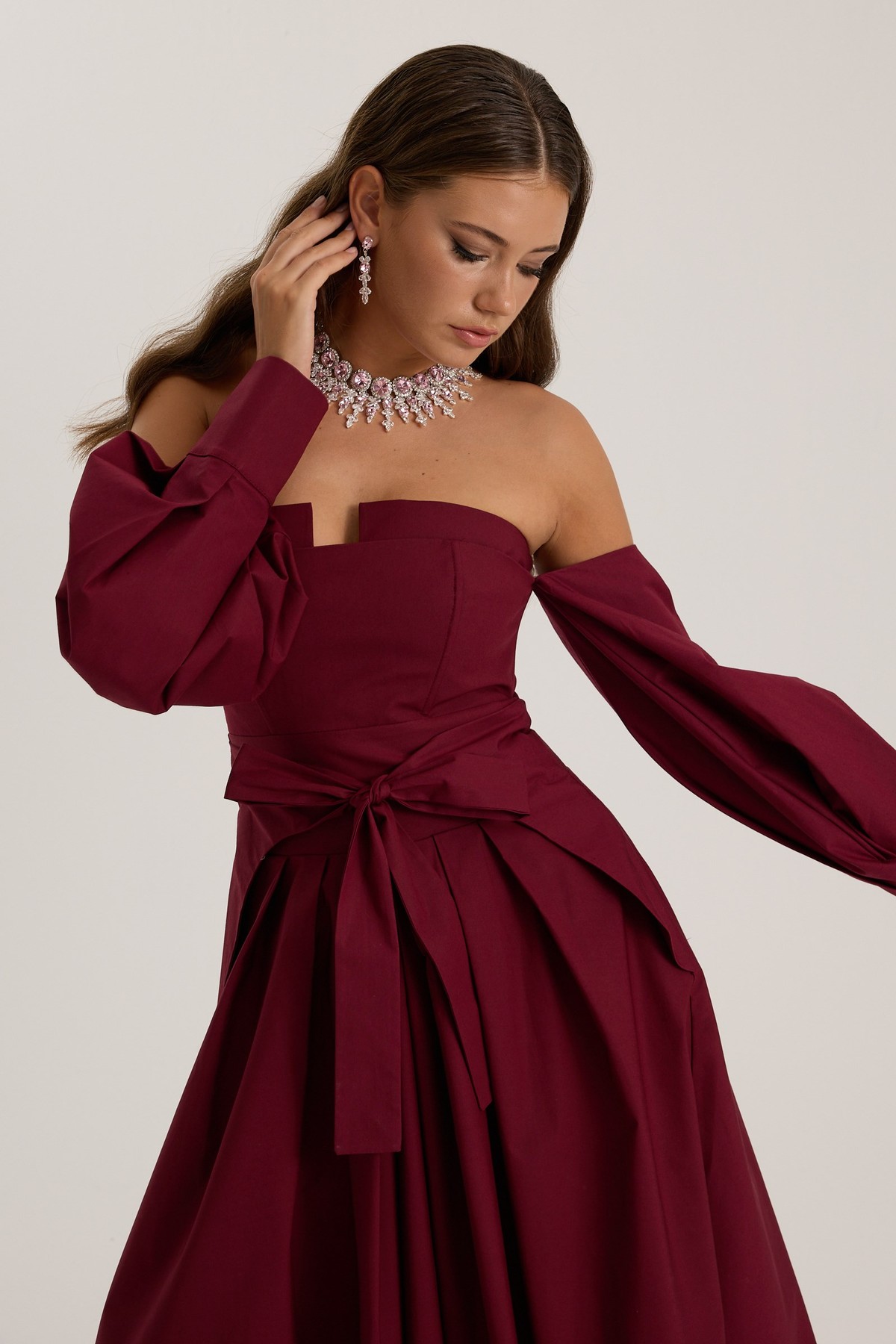 The Reform Iconic Maxi Dress Burgundy