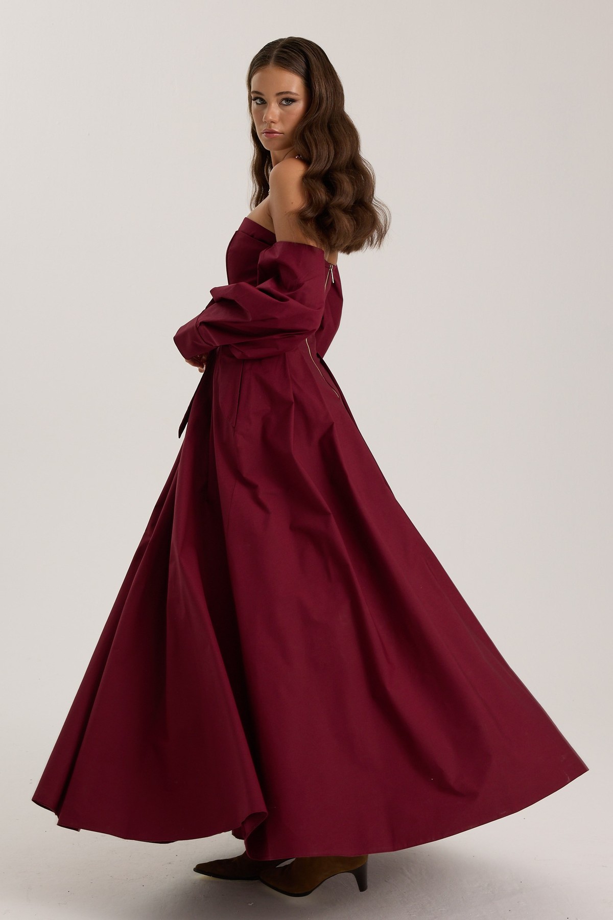 The Reform Iconic Maxi Dress Burgundy