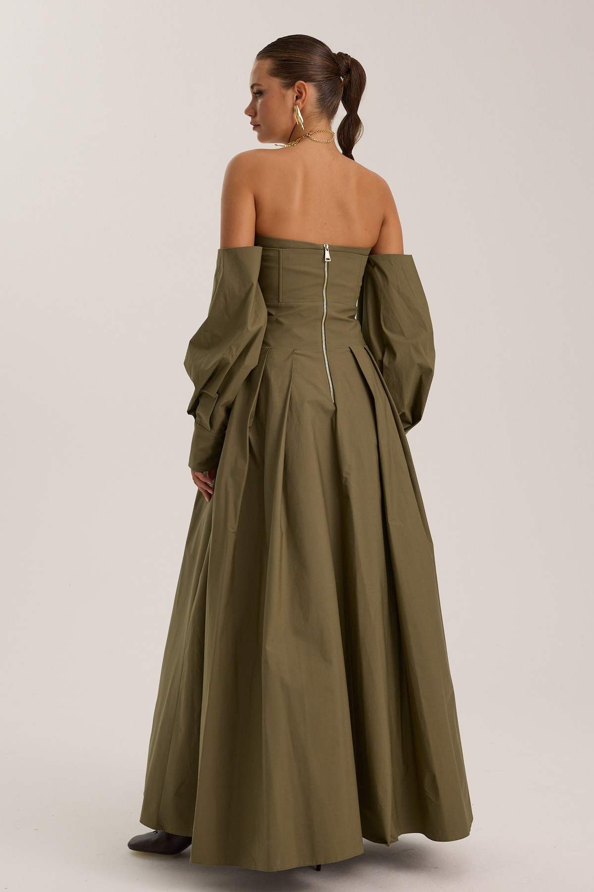 The Reform Iconic Maxi Dress Khaki