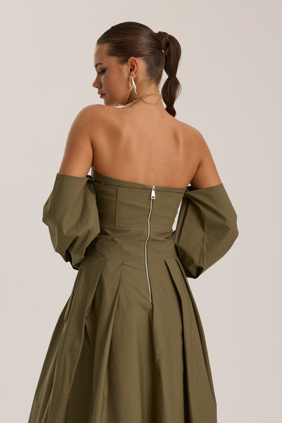 The Reform Iconic Maxi Dress Khaki