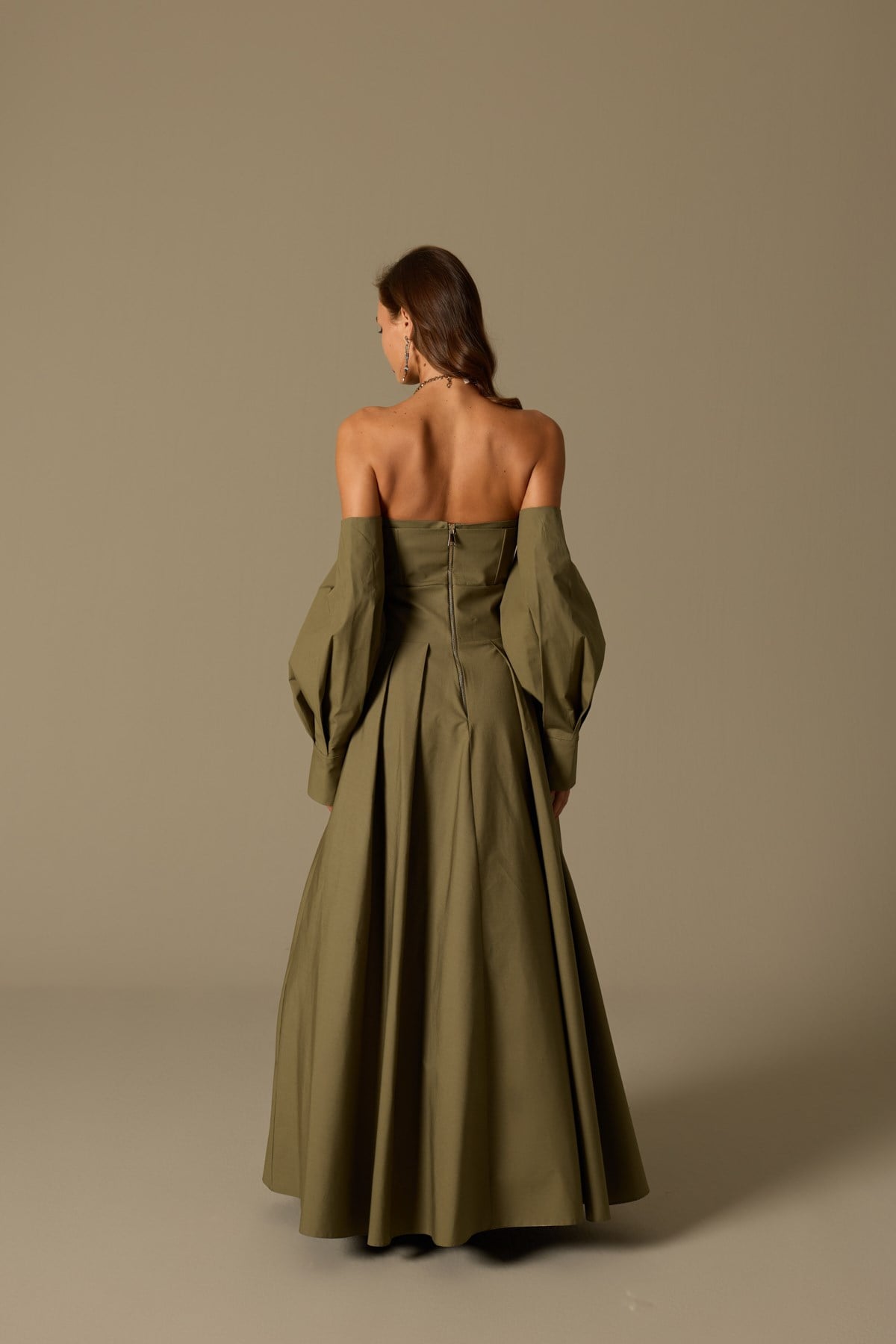 The Reform Iconic Maxi Dress Khaki
