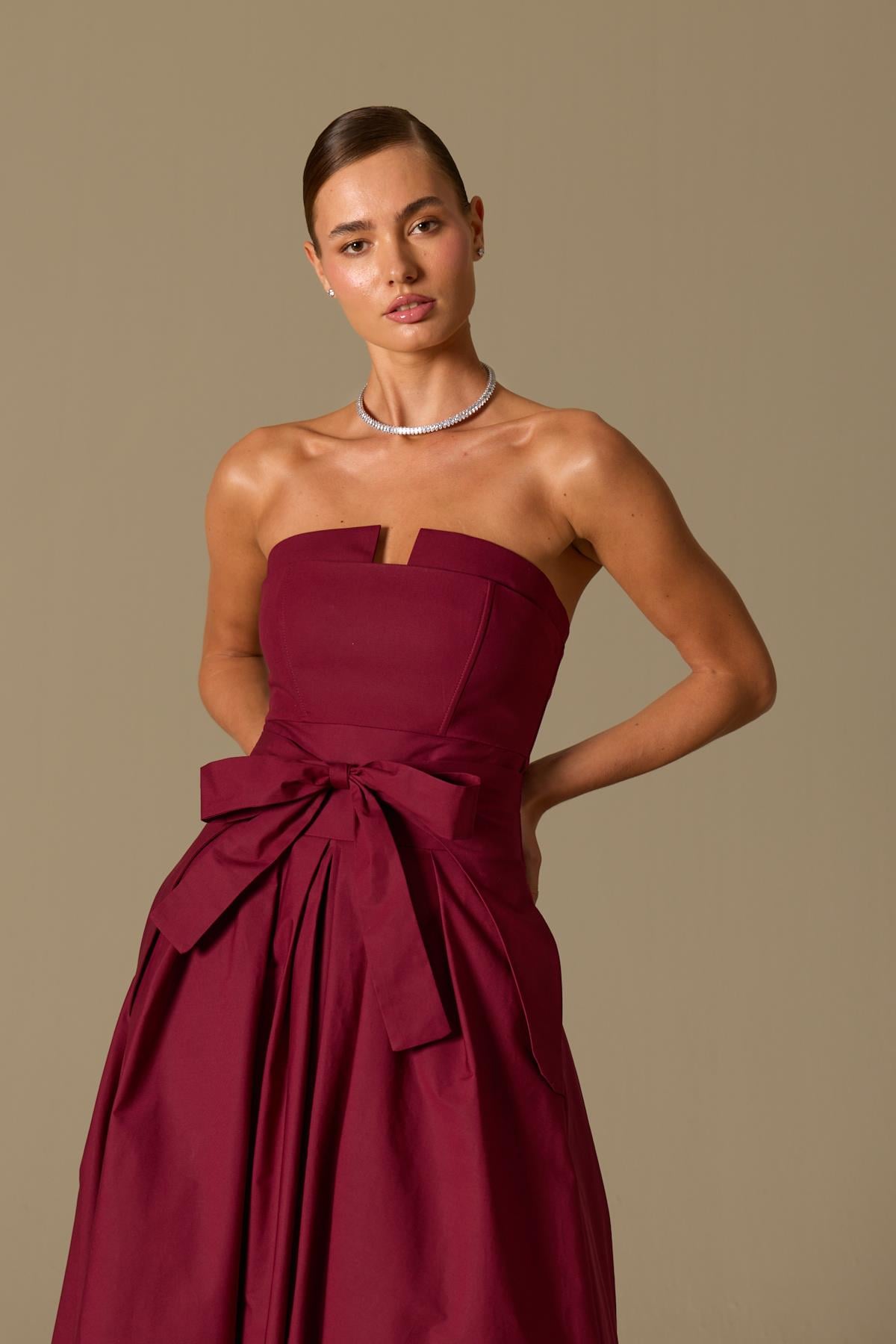 The Reform Maxi Dress Burgundy