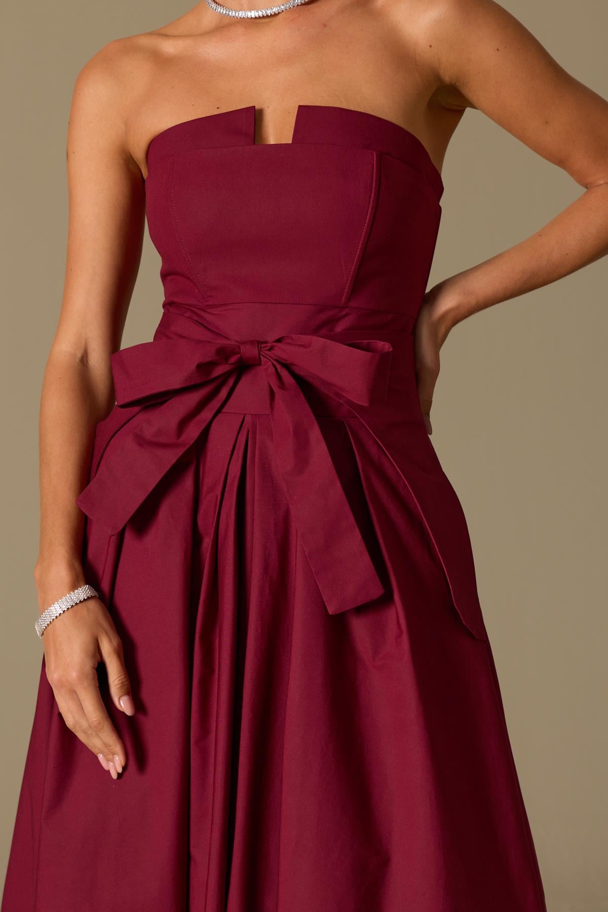 The Reform Maxi Dress Burgundy