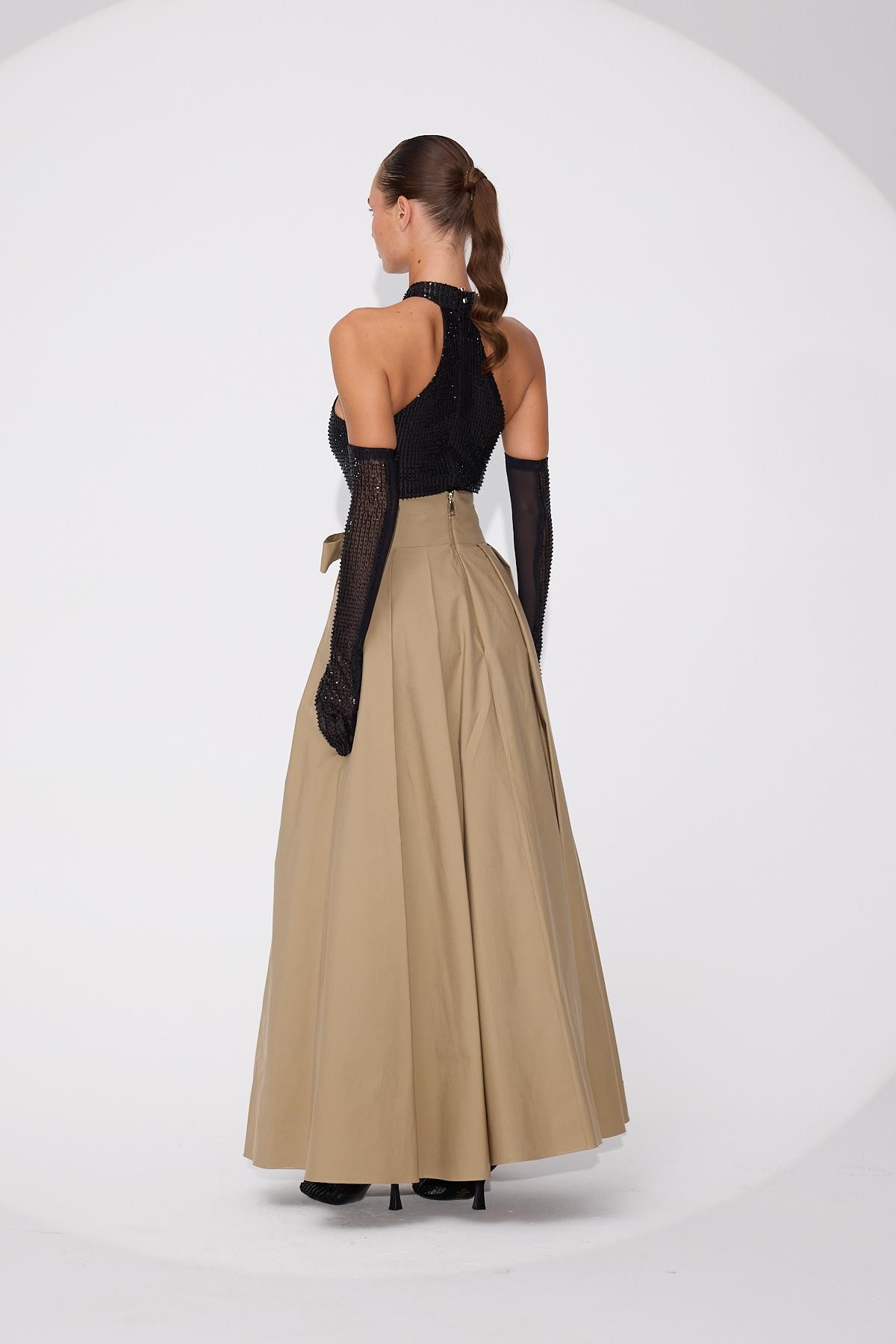 The Reform Maxi Skirt Beige