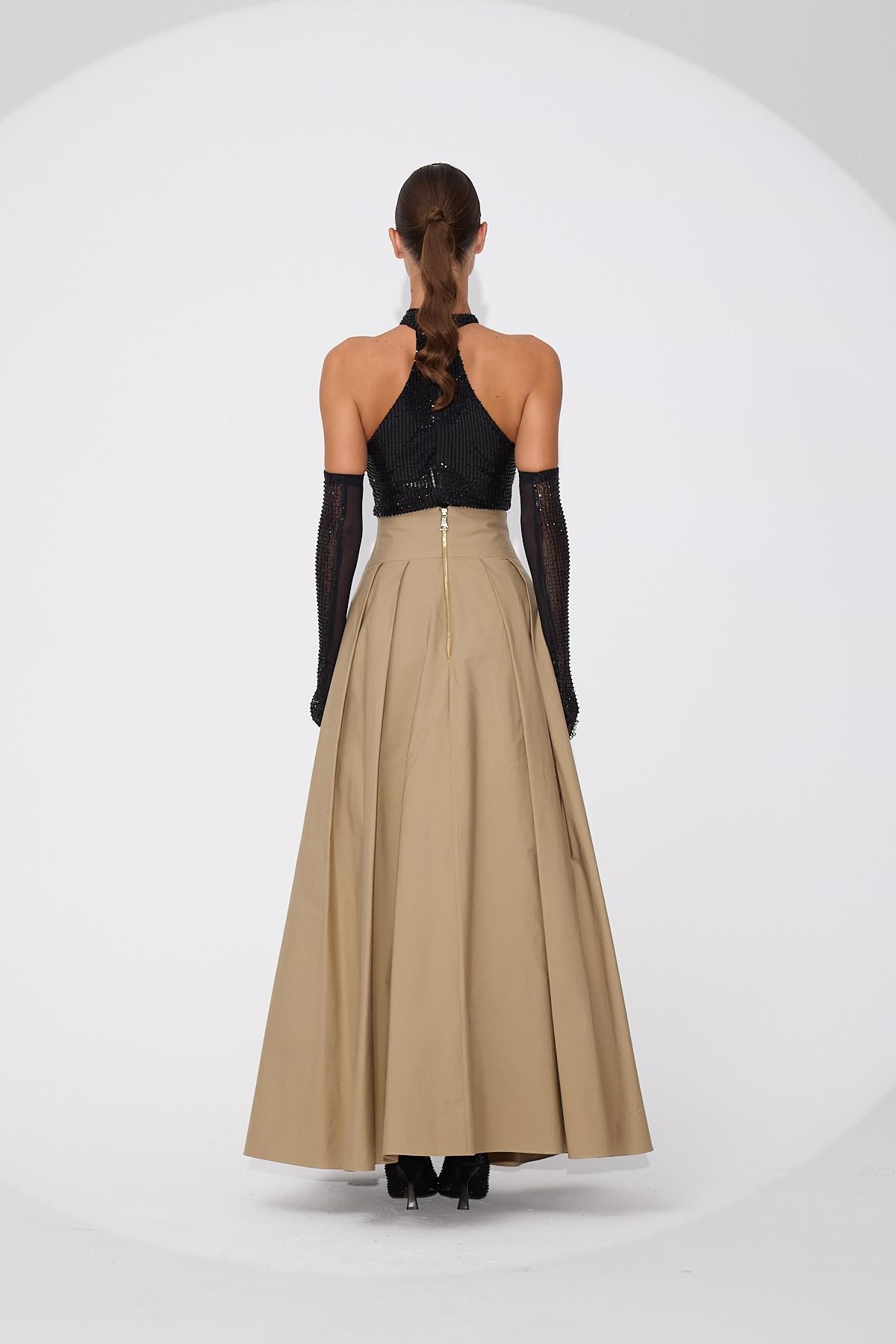 The Reform Maxi Skirt Beige