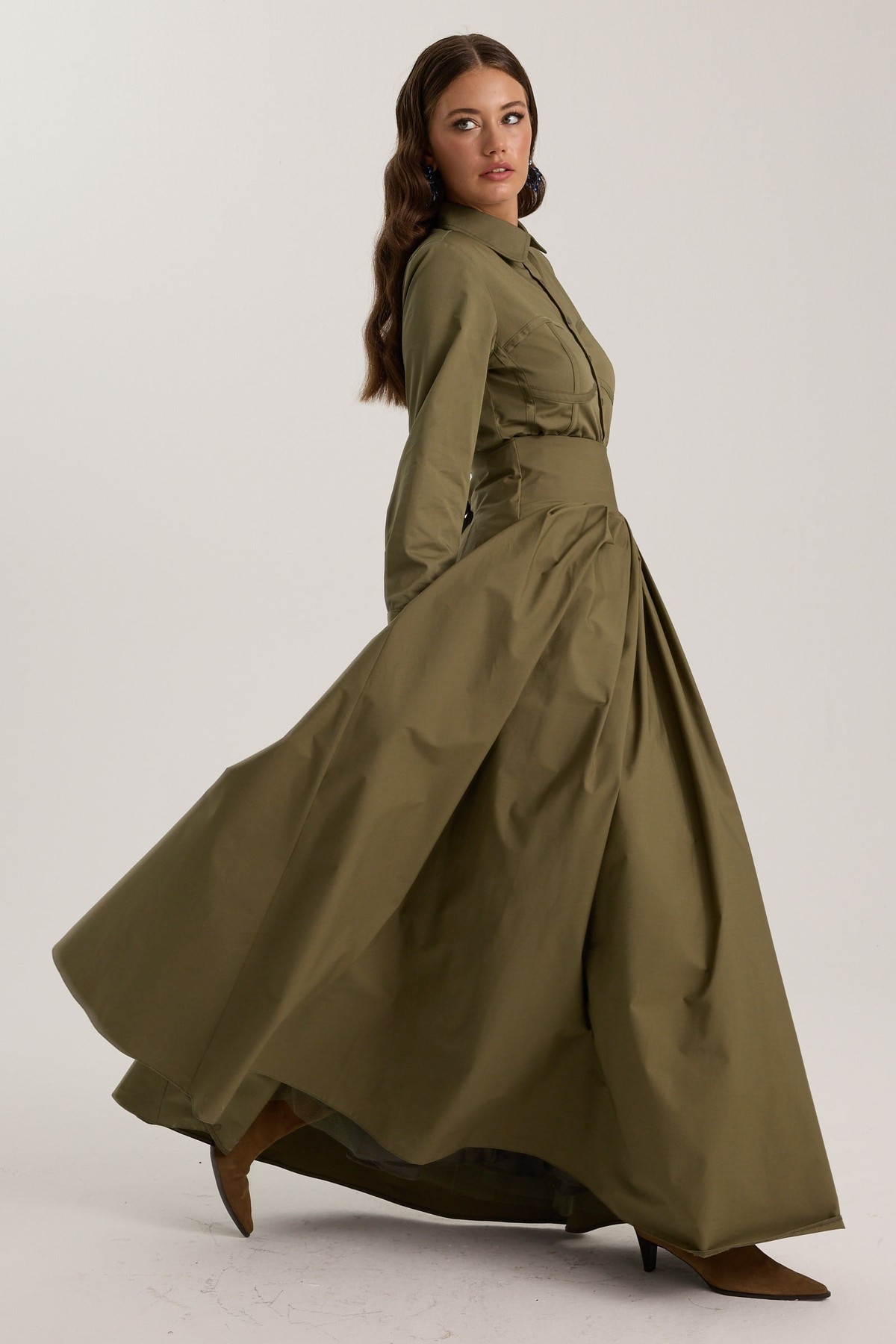 The Reform Maxi Skirt Khaki