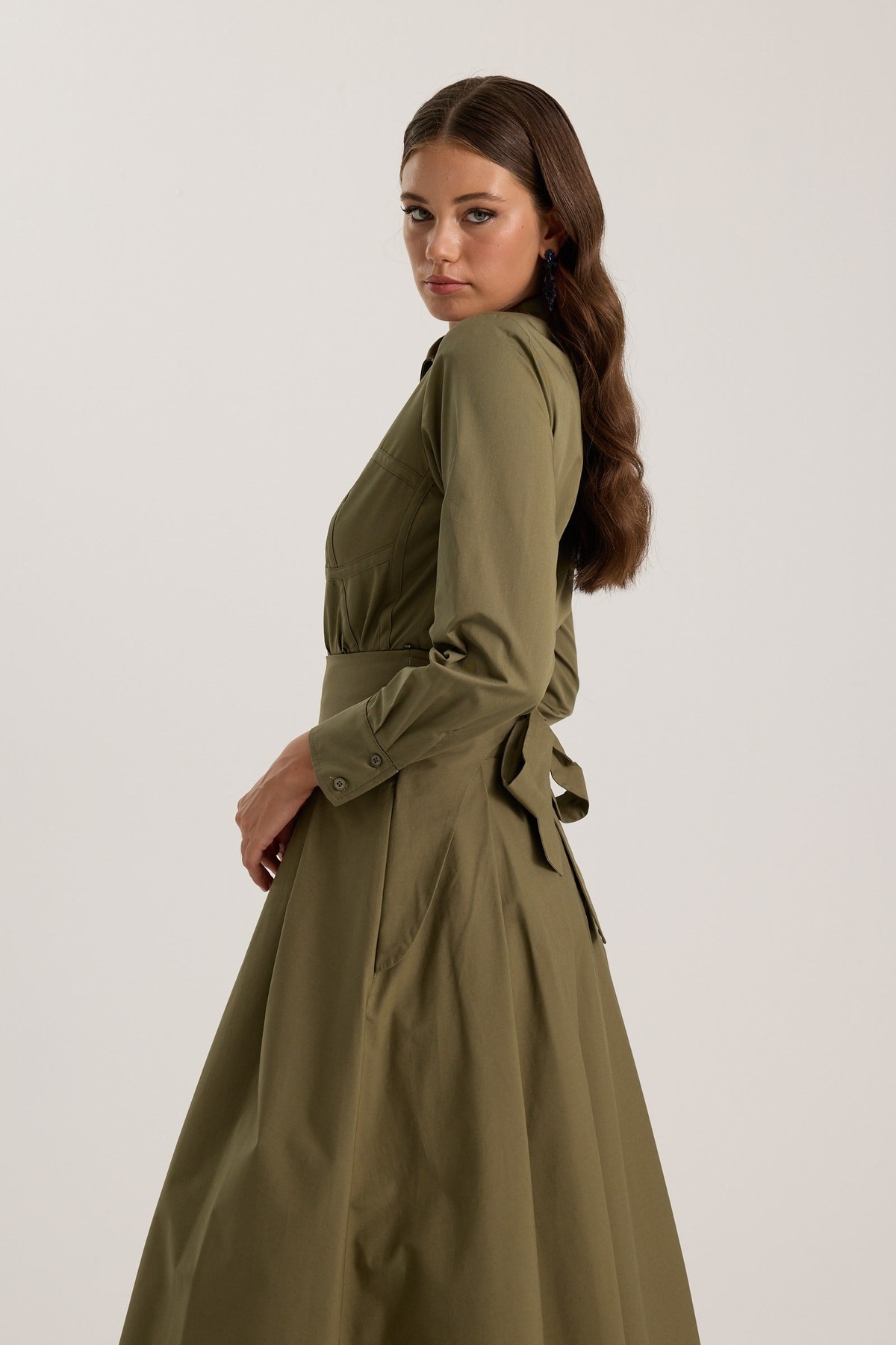 The Reform Maxi Skirt Khaki