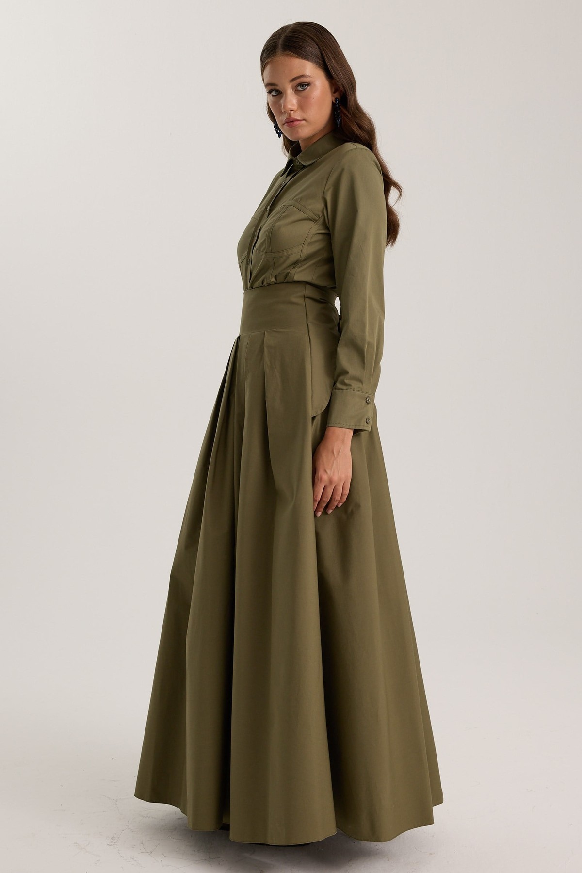 The Reform Maxi Skirt Khaki