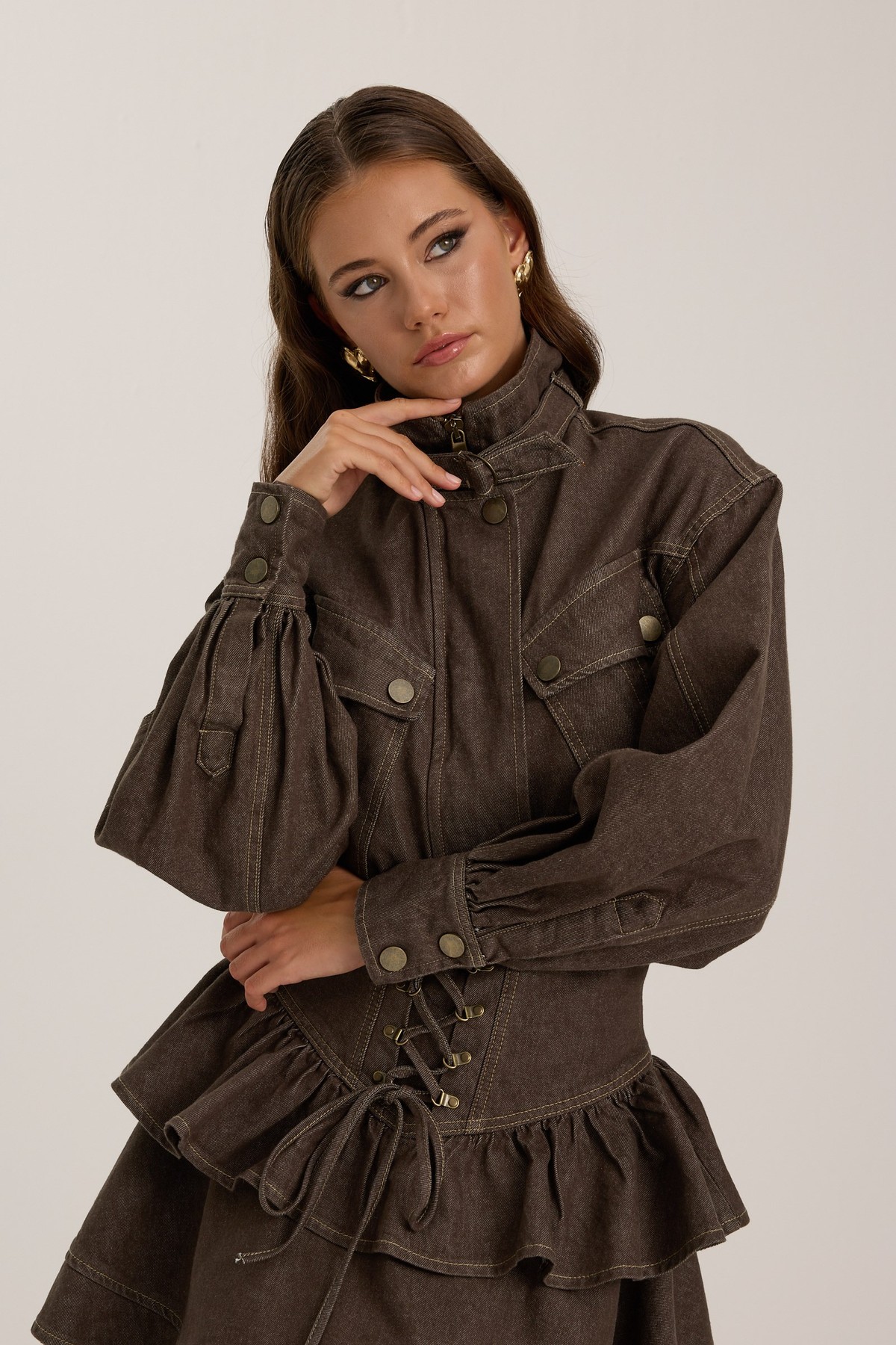 The Stand Denim Jacket CHOCOLATE