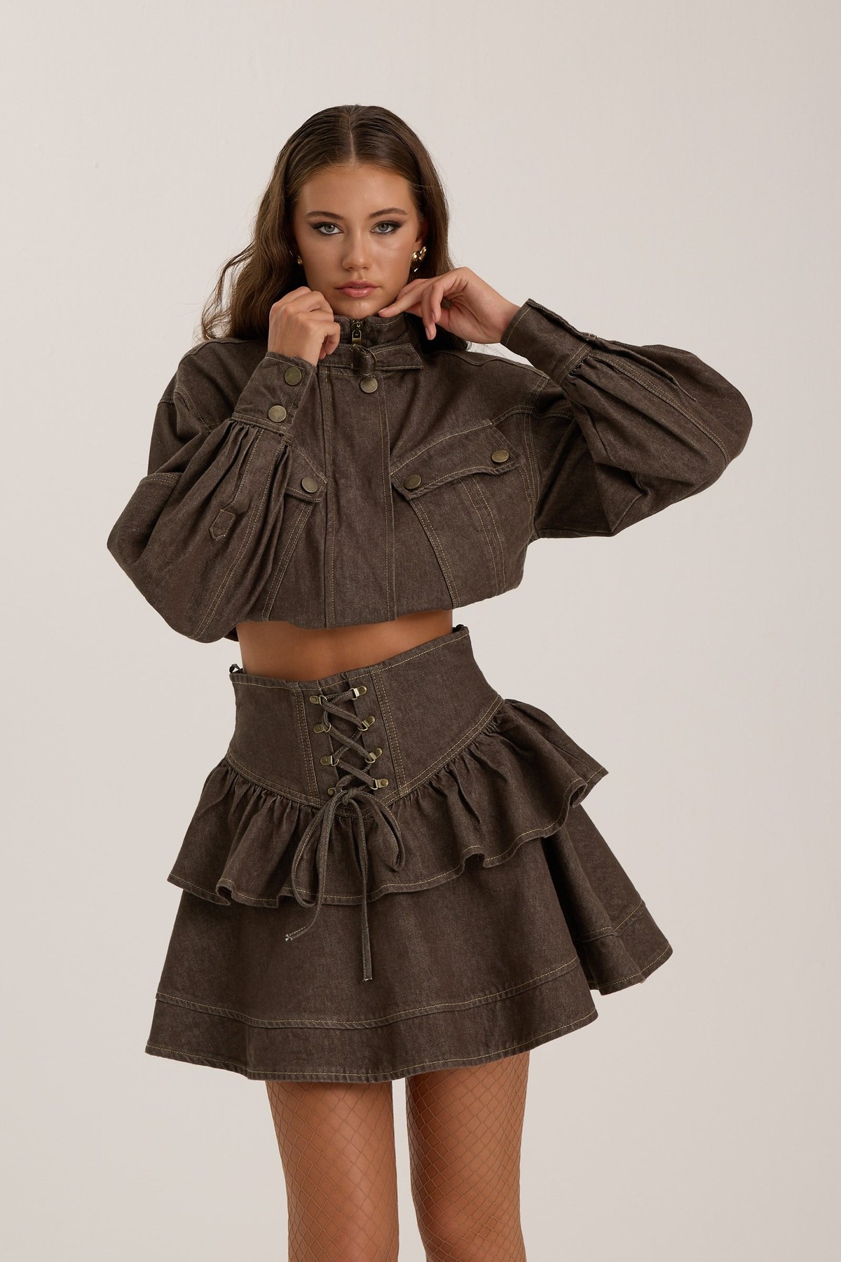 The Stand Denim Jacket CHOCOLATE