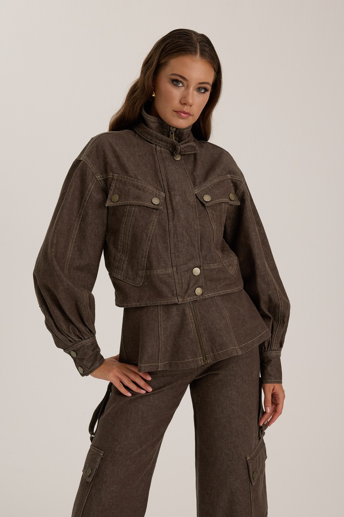 The Stand Denim Jacket CHOCOLATE