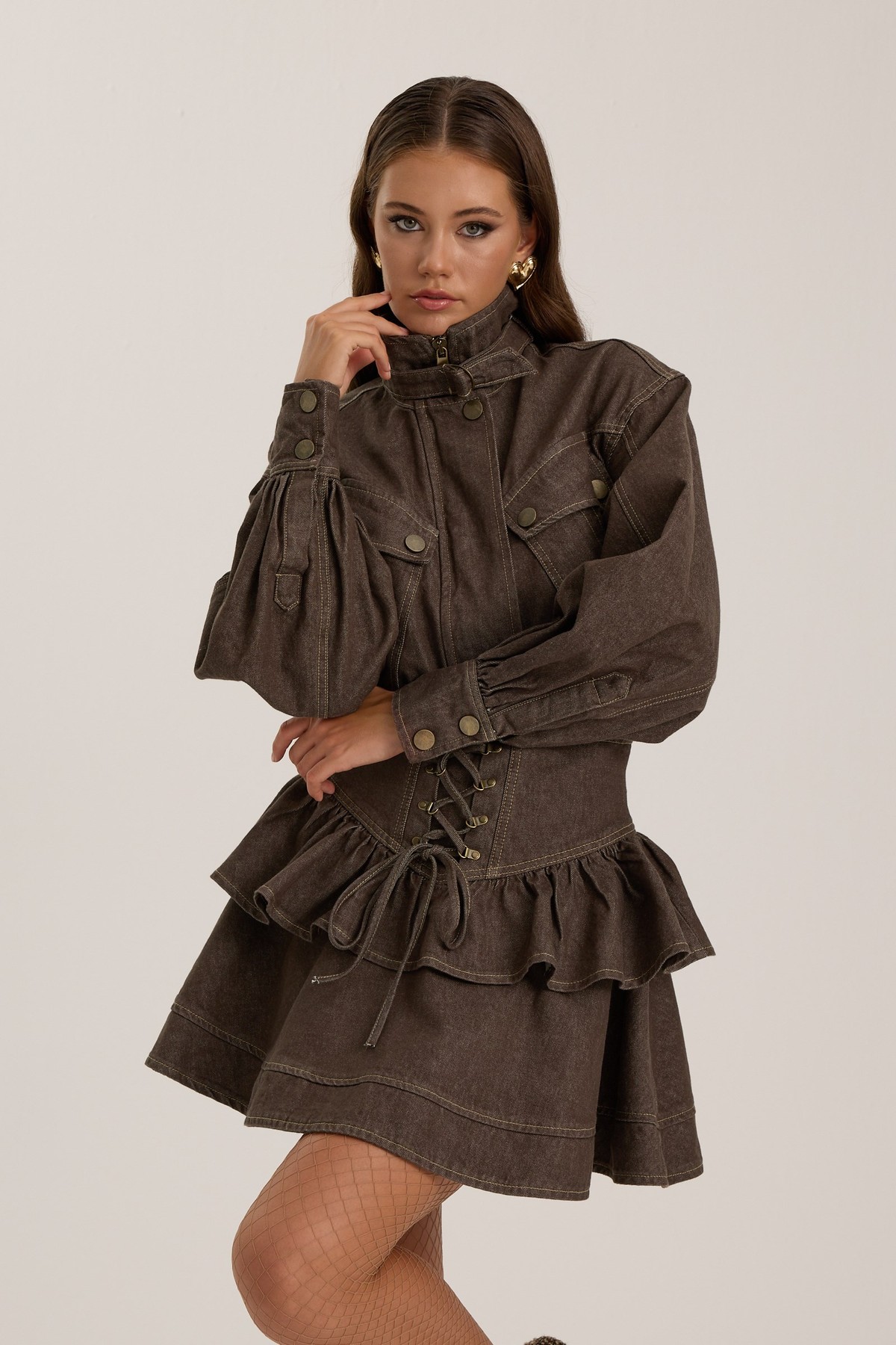 The Stand Denim Jacket CHOCOLATE