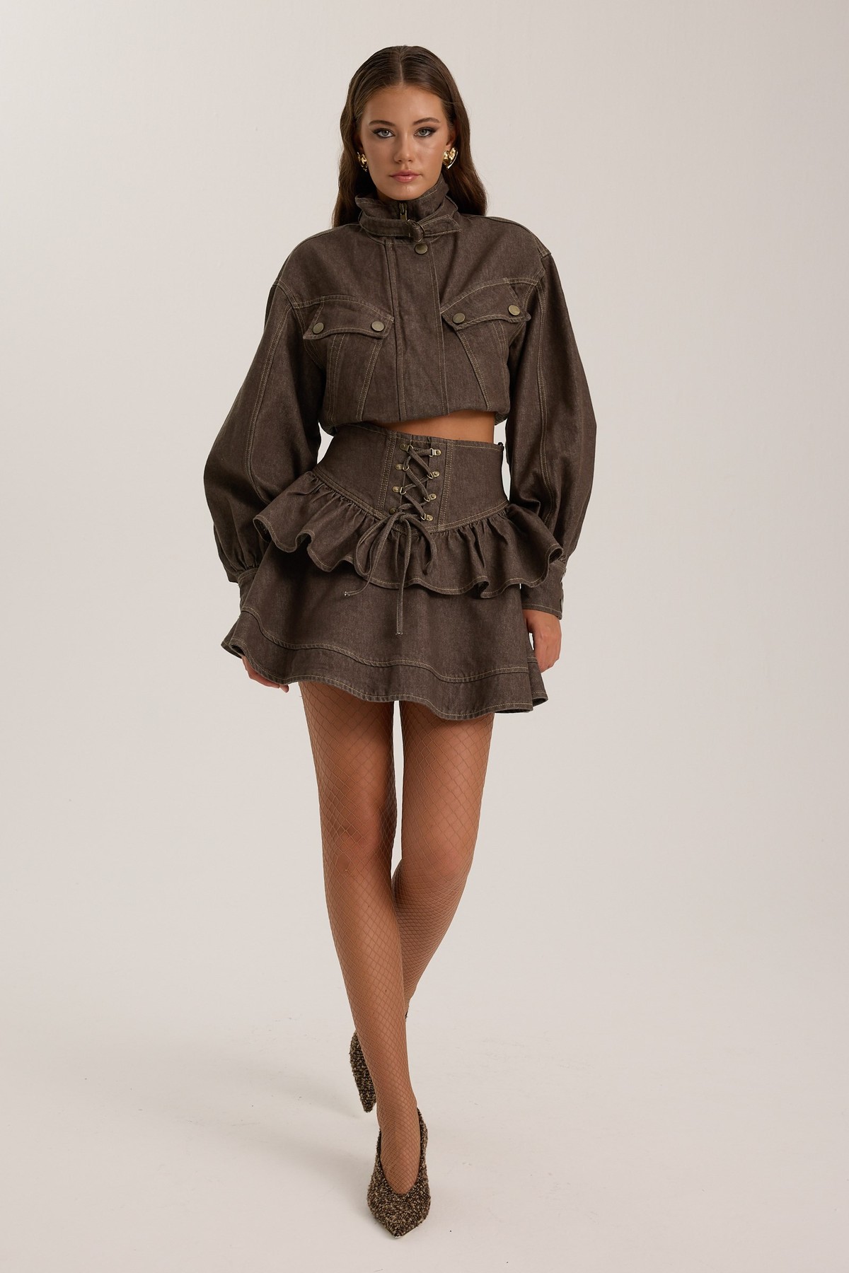 The Stand Denim Jacket CHOCOLATE