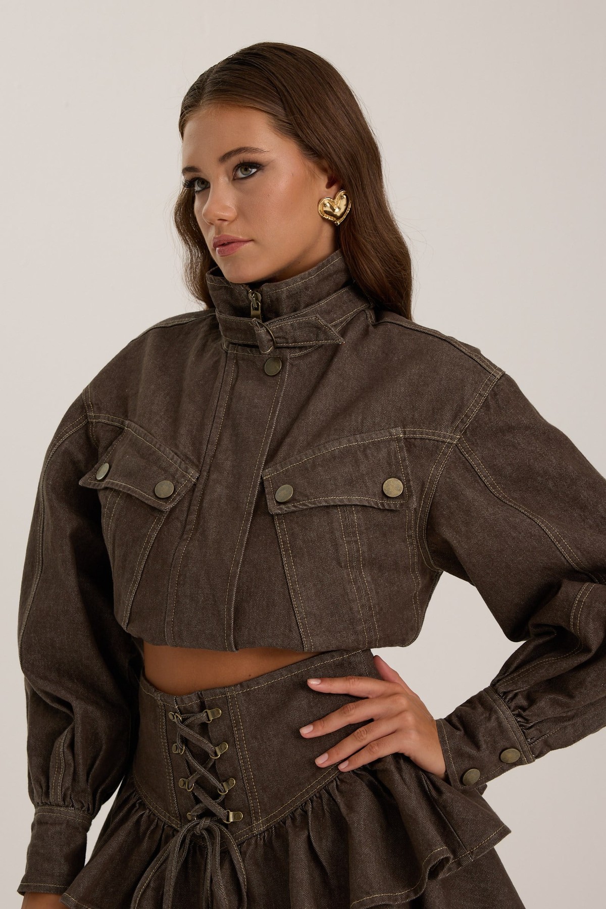 The Stand Denim Jacket CHOCOLATE