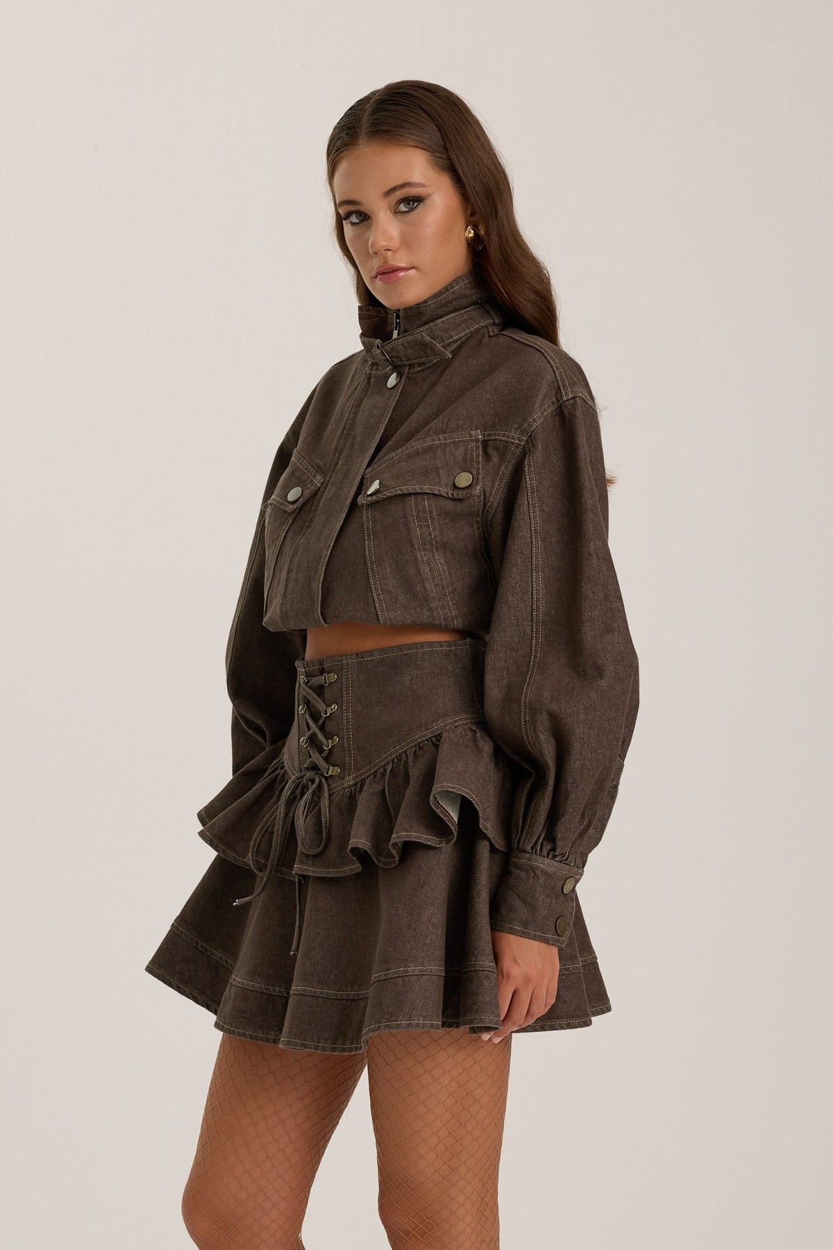 The Stand Denim Jacket CHOCOLATE
