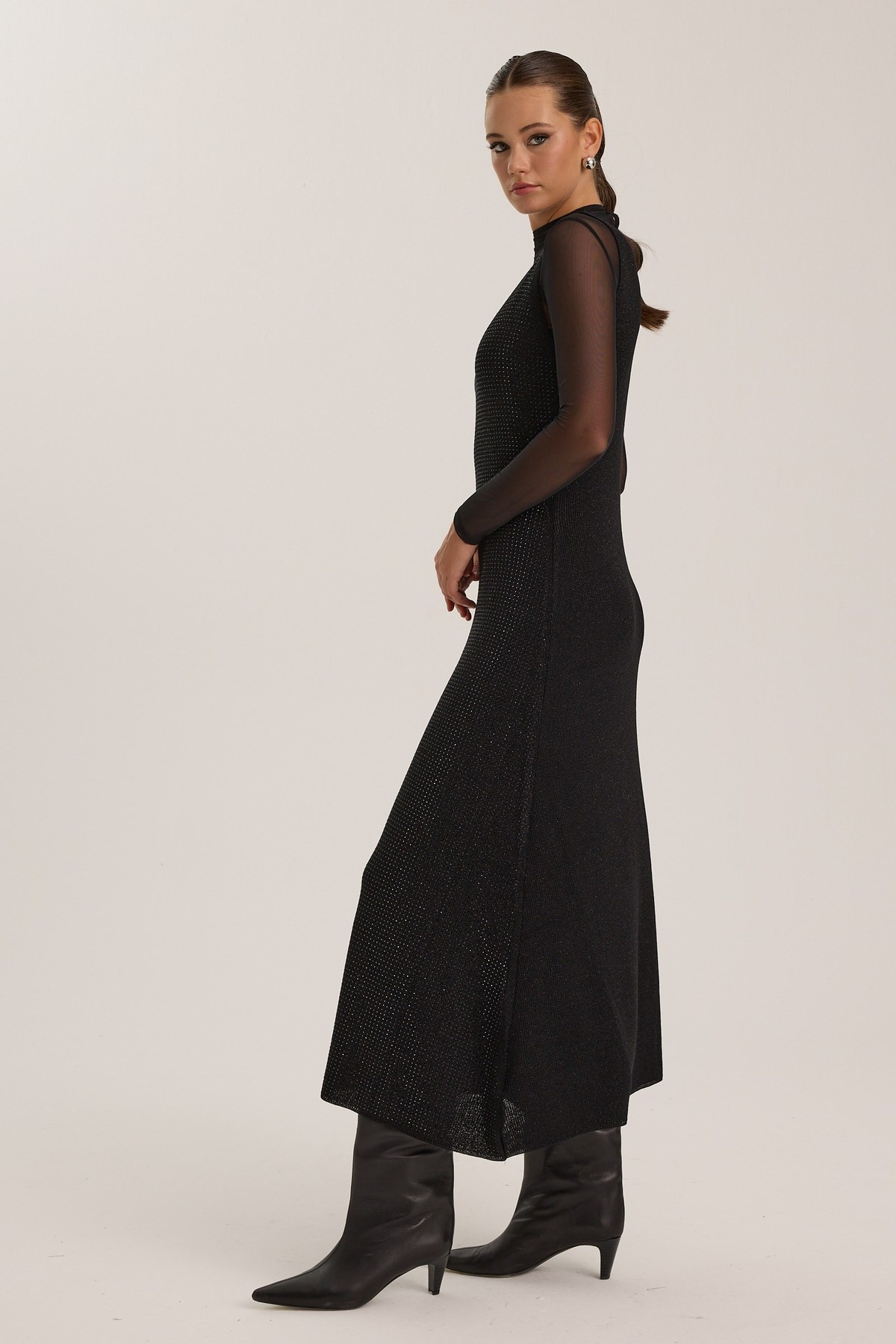 The Stardust Knit Maxi Dress Black