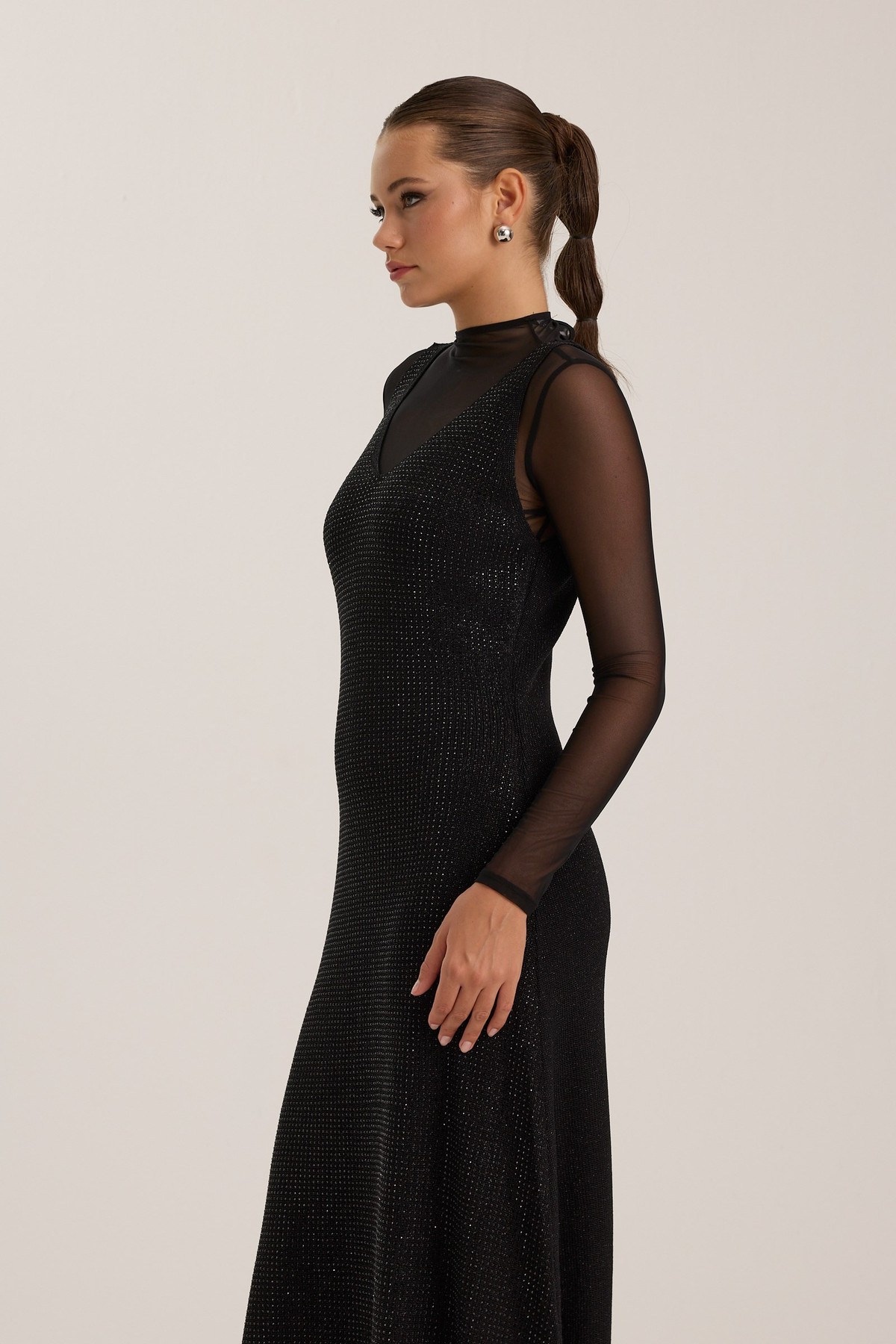 The Stardust Knit Maxi Dress Black