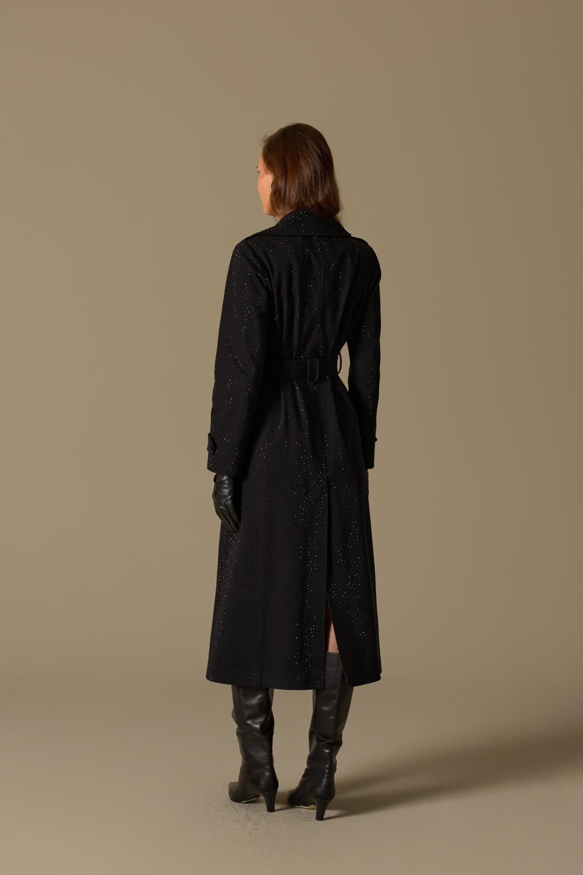 The Starlight Diamond Coat Black