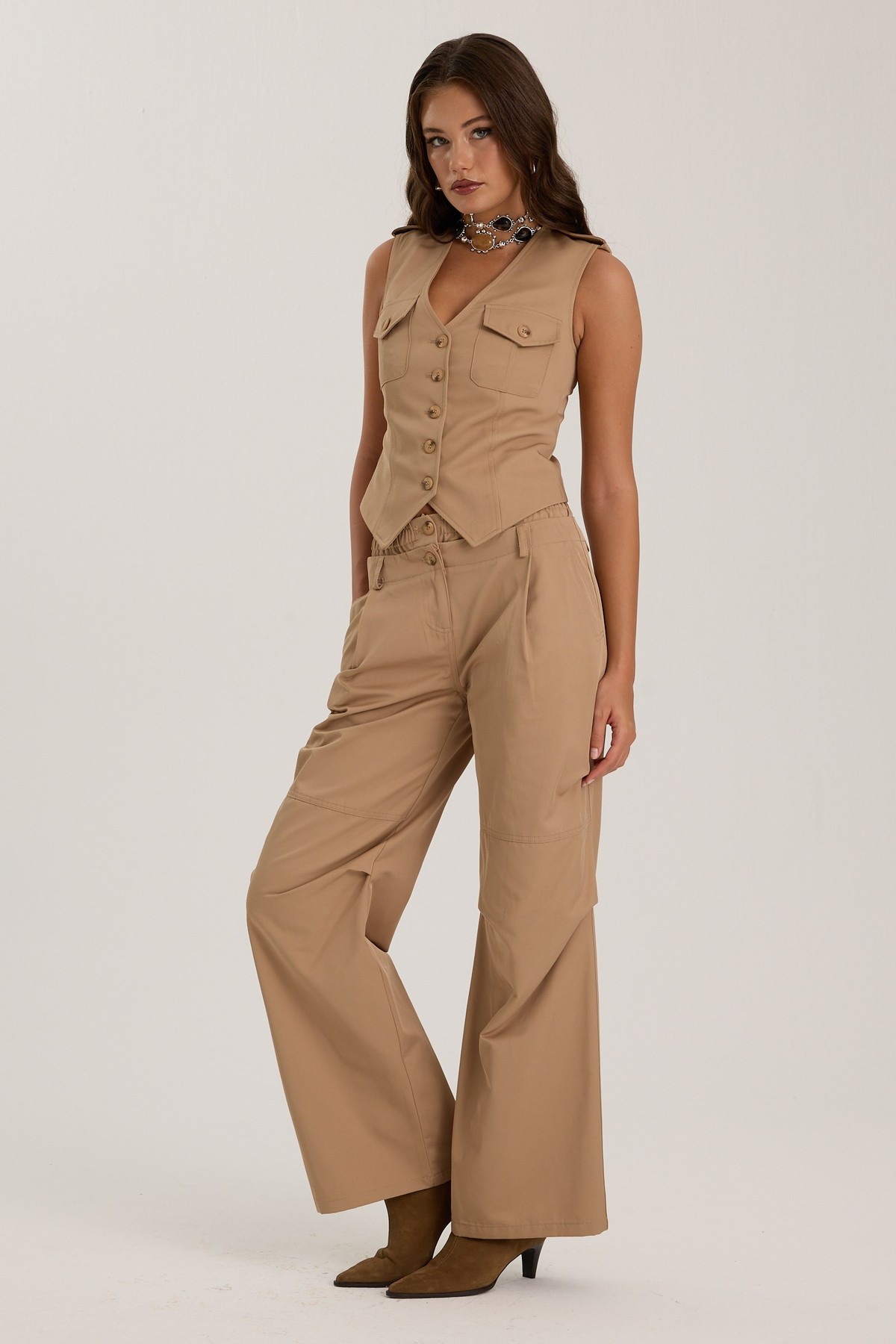 The Wolume Pant Bronze Brown