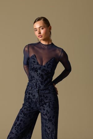 The Whisper Blouse Dark Blue