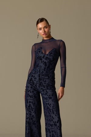 The Whisper Blouse Dark Blue