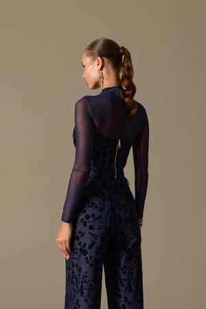 The Whisper Blouse Dark Blue