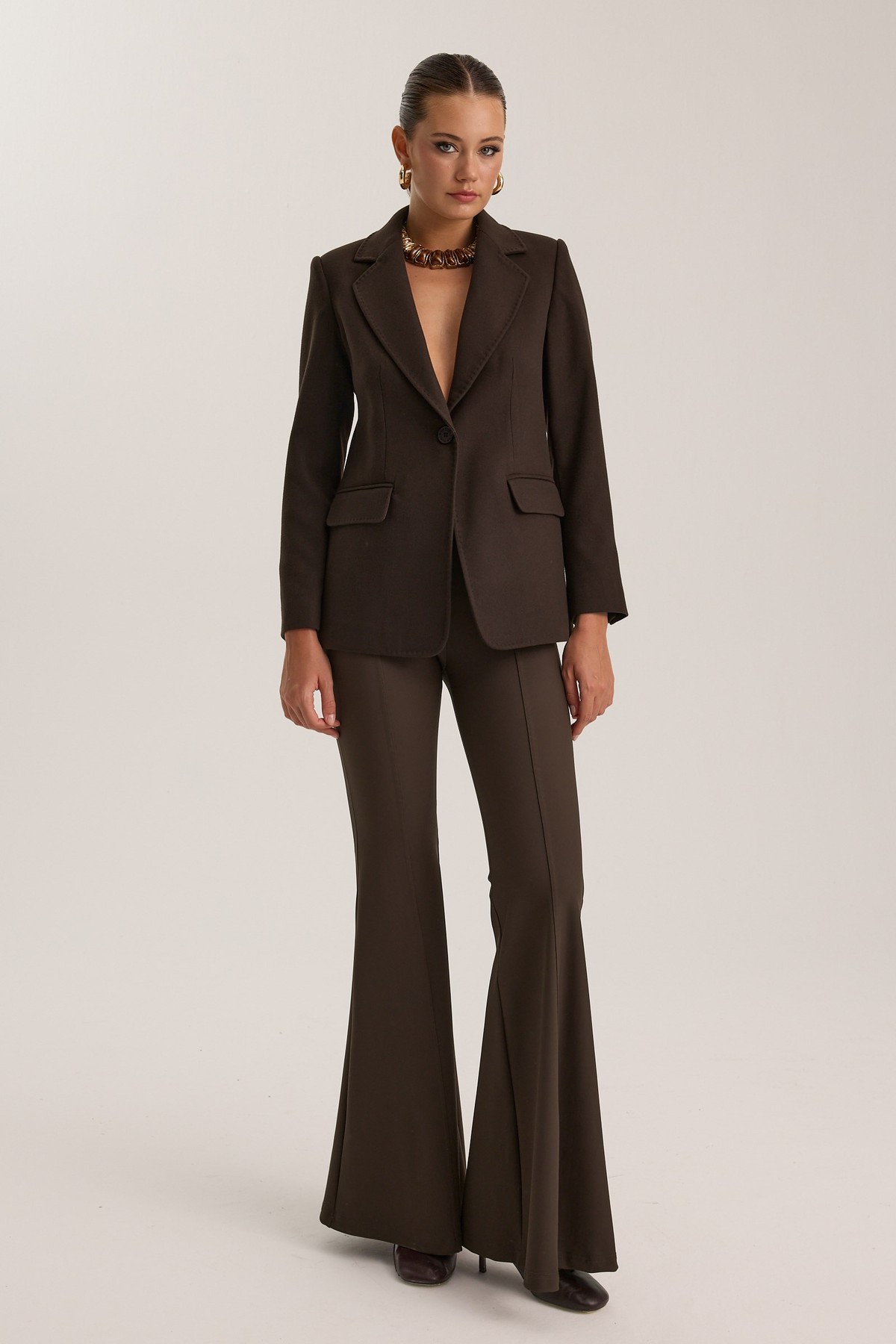 Winter Poise Coat Dark Brown