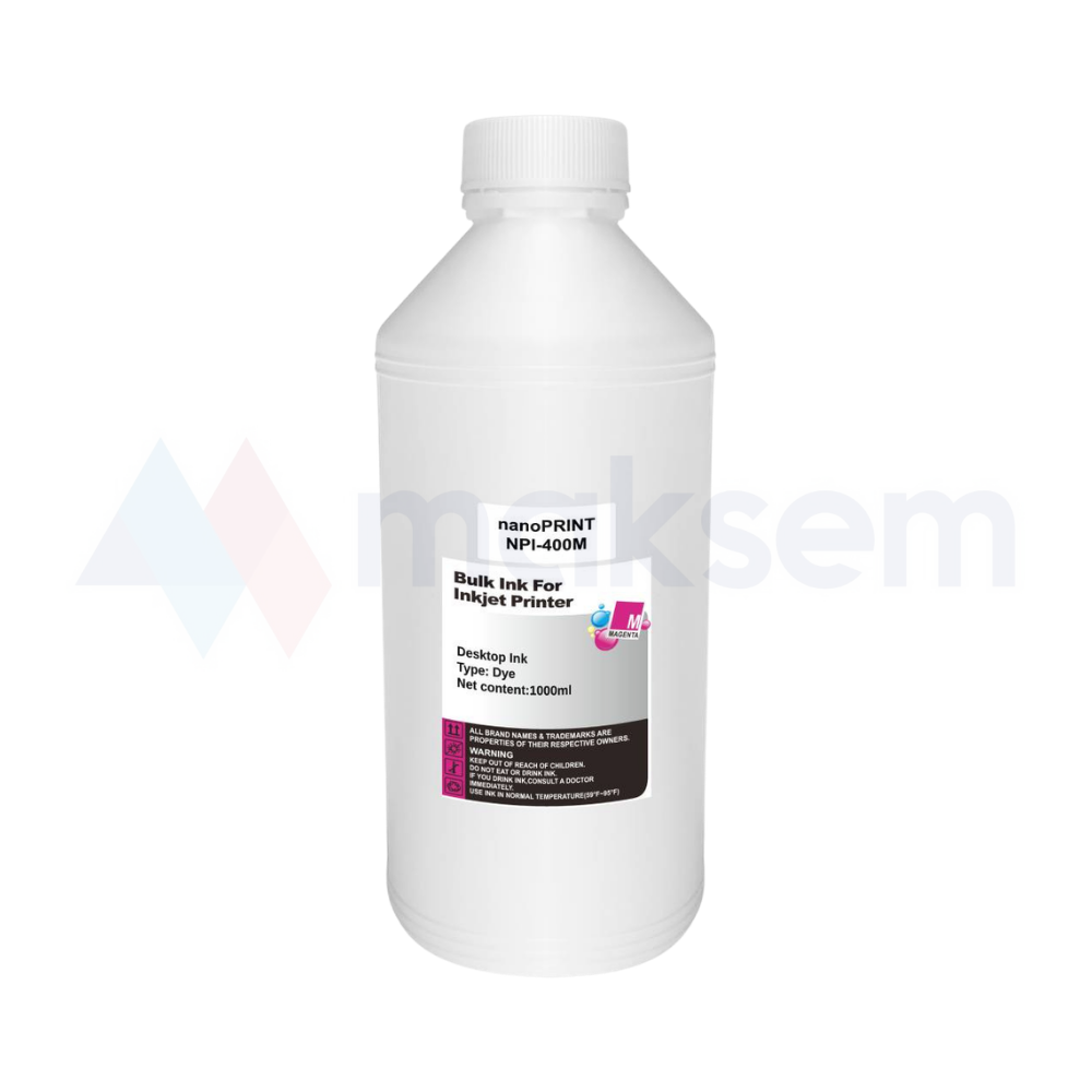 Kırmızı Mürekkep Dye (Ink) 1000ml GT52M 3YP61AE NPI-400M, HP Ink Tank Wireless 410 411 412 415 416