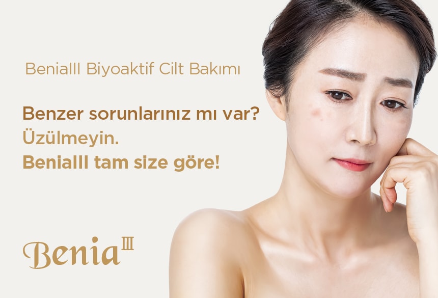 Benia3 Fit Oil için uygun cilt ihtiyaçlarını anlatan görsel