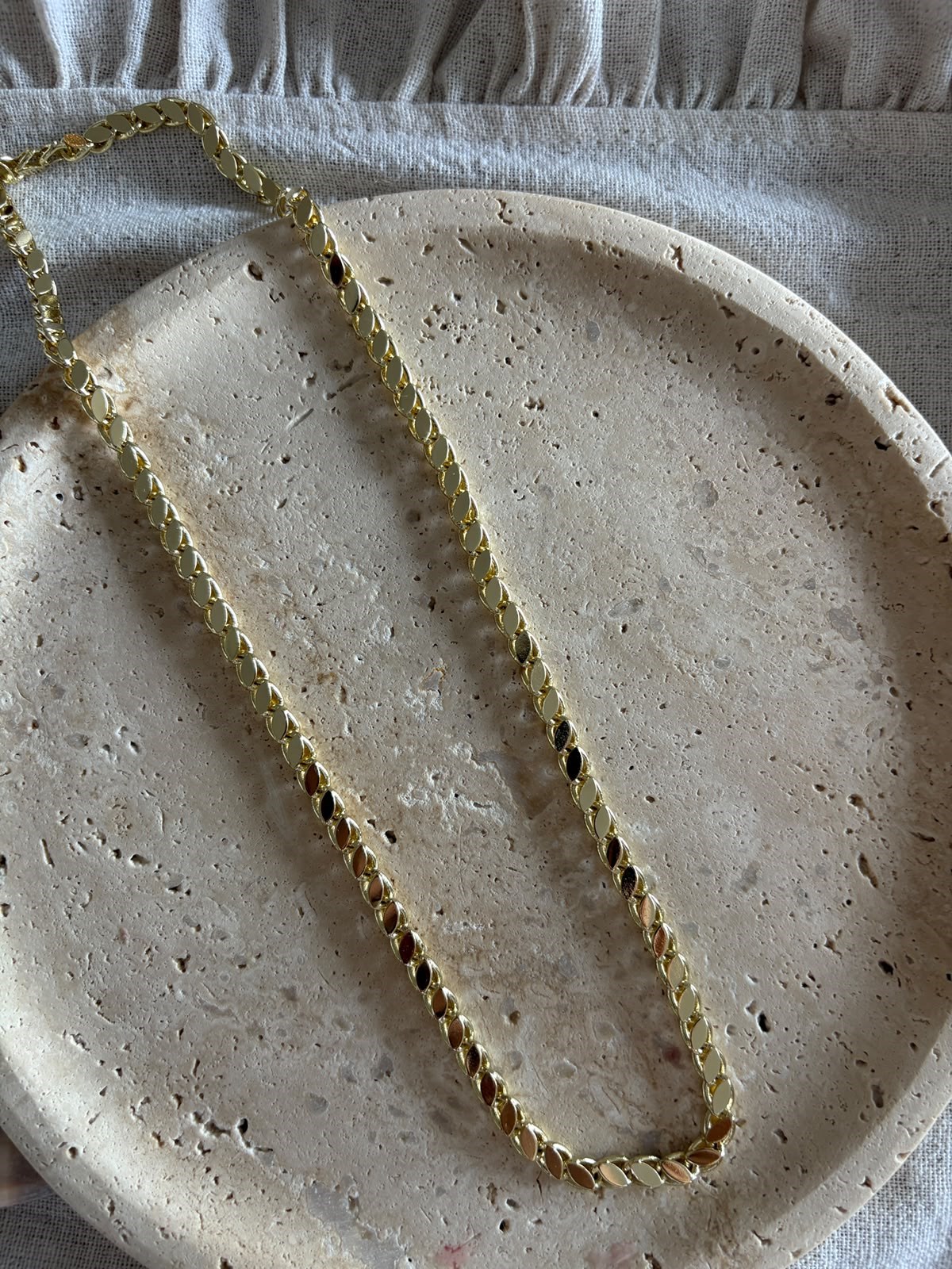14 Ayar Gold Renk Arpa Xuping Zincir ( 70 cm)