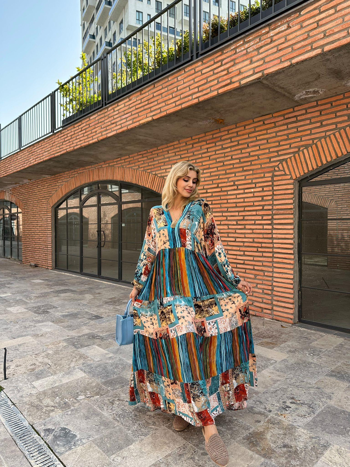 Mioma İthal Model Mavi Salaş Elbise 0706280