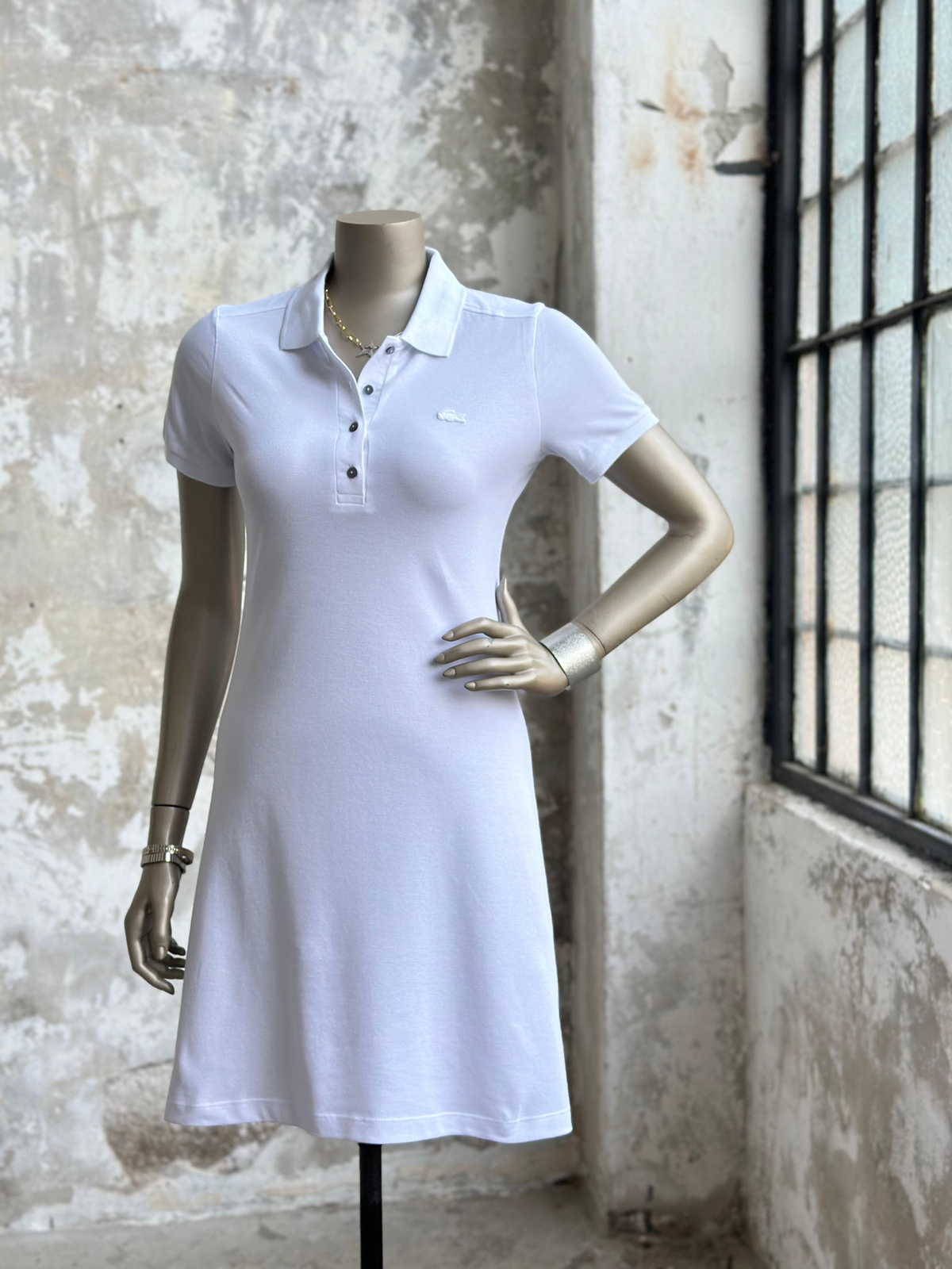  Marka Model Polo Yaka Elbise (Beyaz)