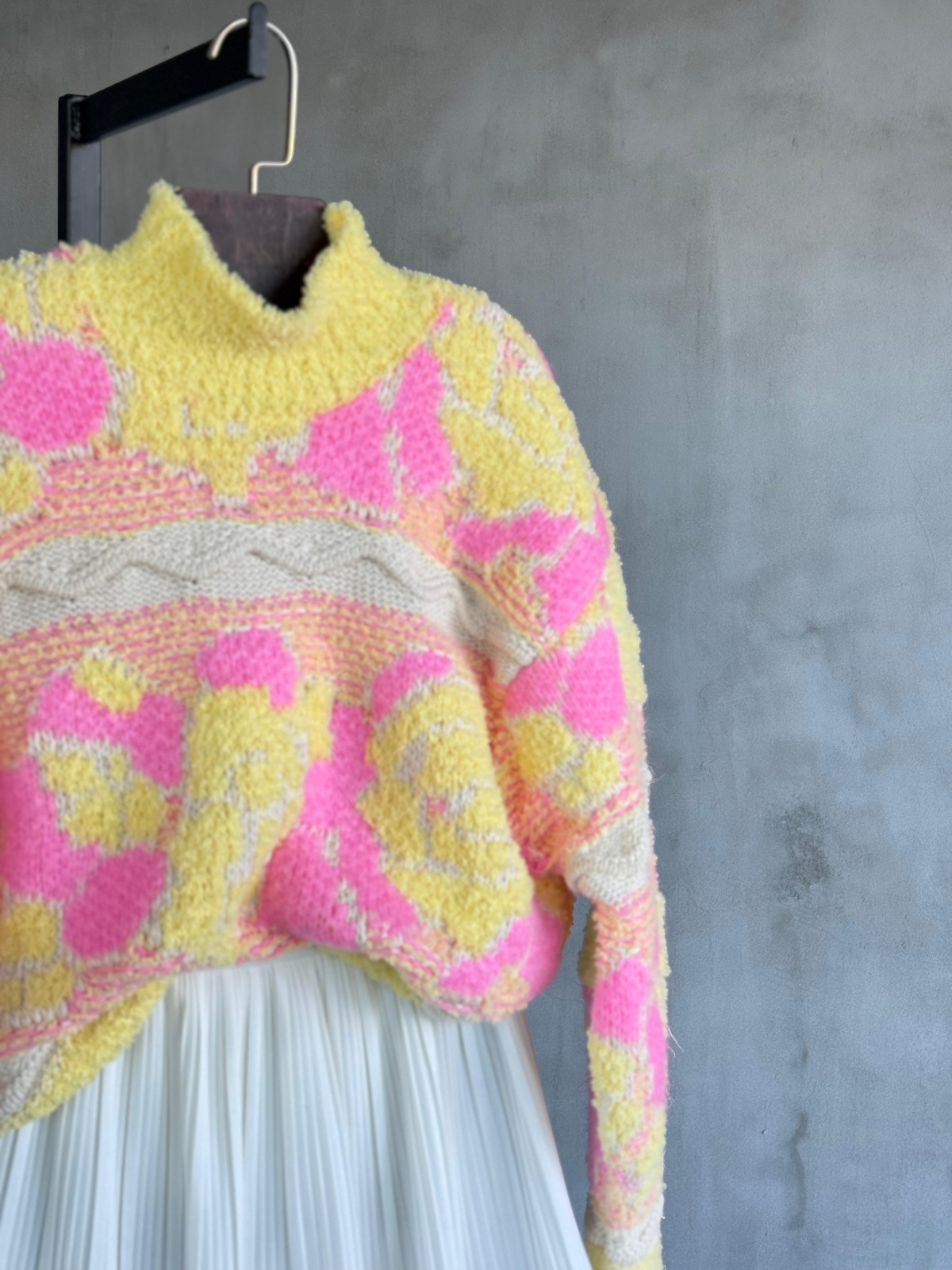  Pastel Kabartma Dokulu Angora Kazak (Renkli)