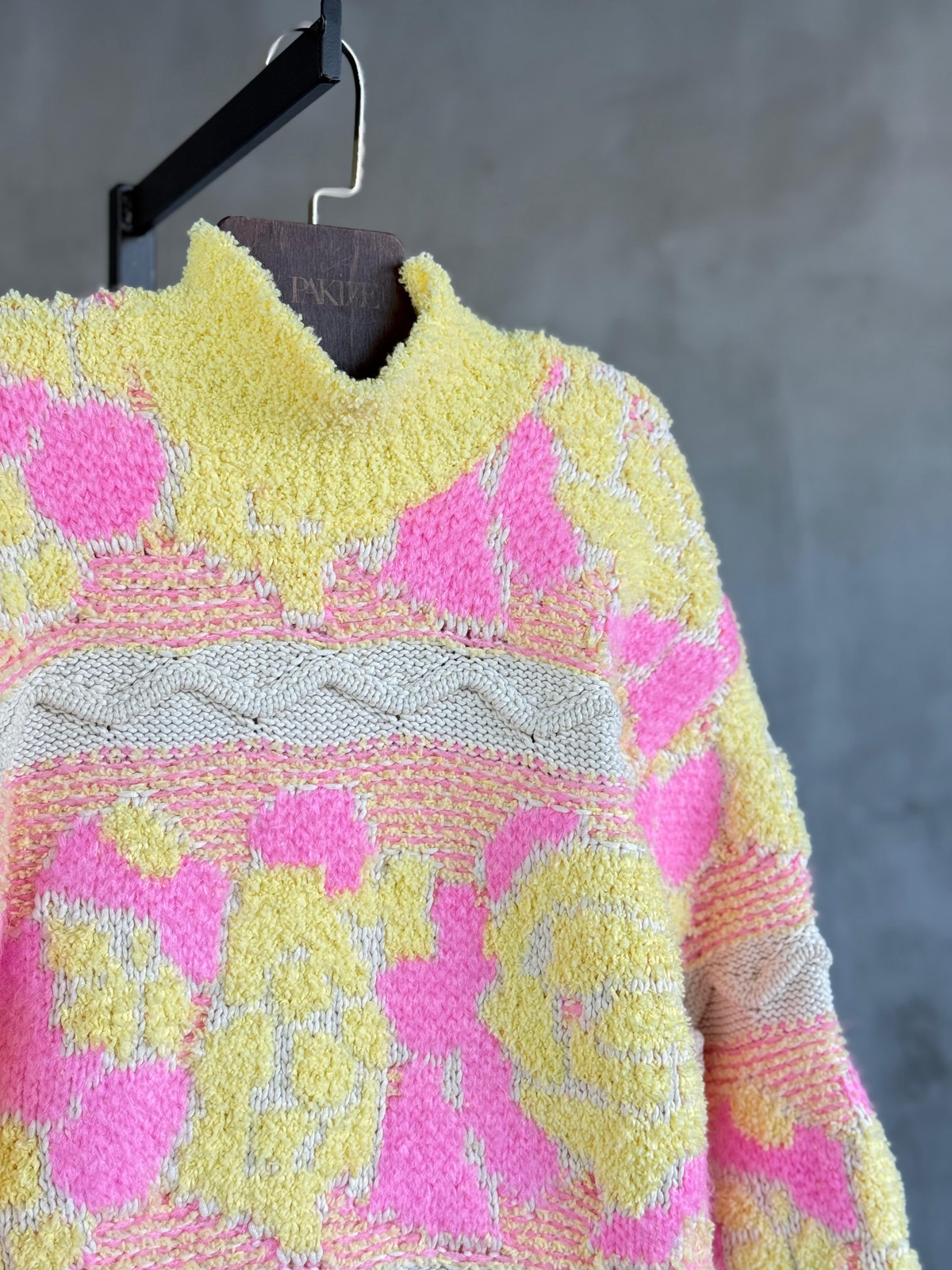  Pastel Kabartma Dokulu Angora Kazak (Renkli)