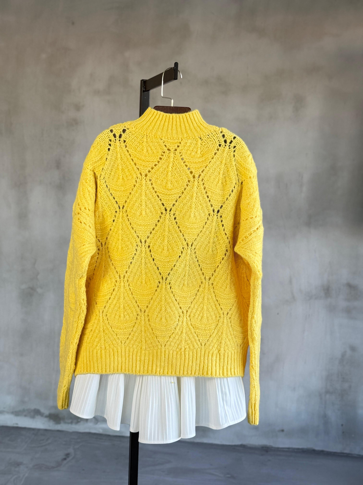 Angora Desenli Kazak (Sarı)