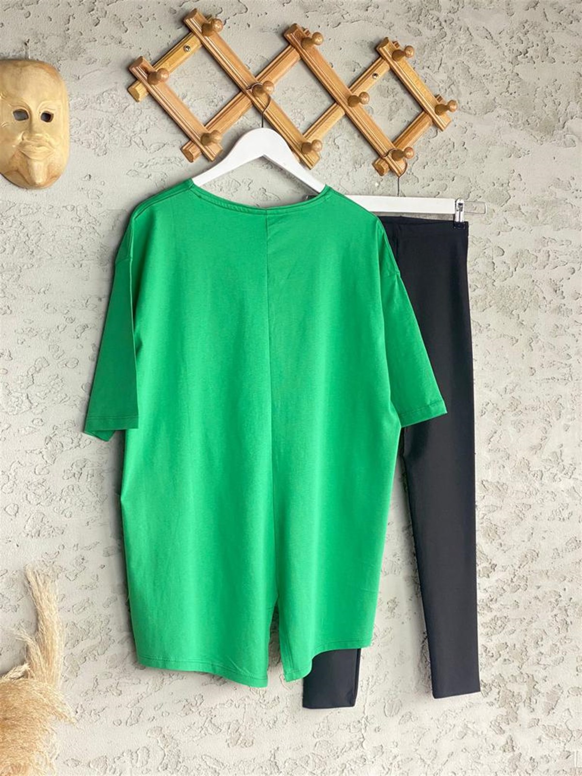 Arkası Yırtmaçlı Tunik Salaş Tshirt (Oranj)
