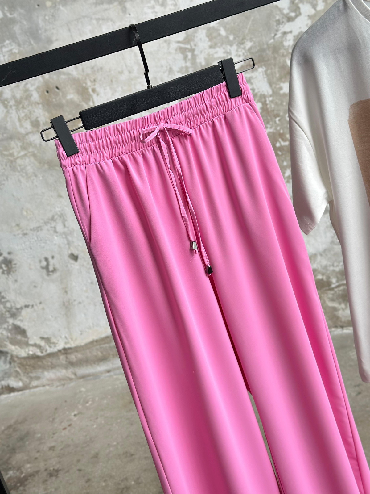 Ayarlanabilir İpli Palazzo Pantolon (Pembe)