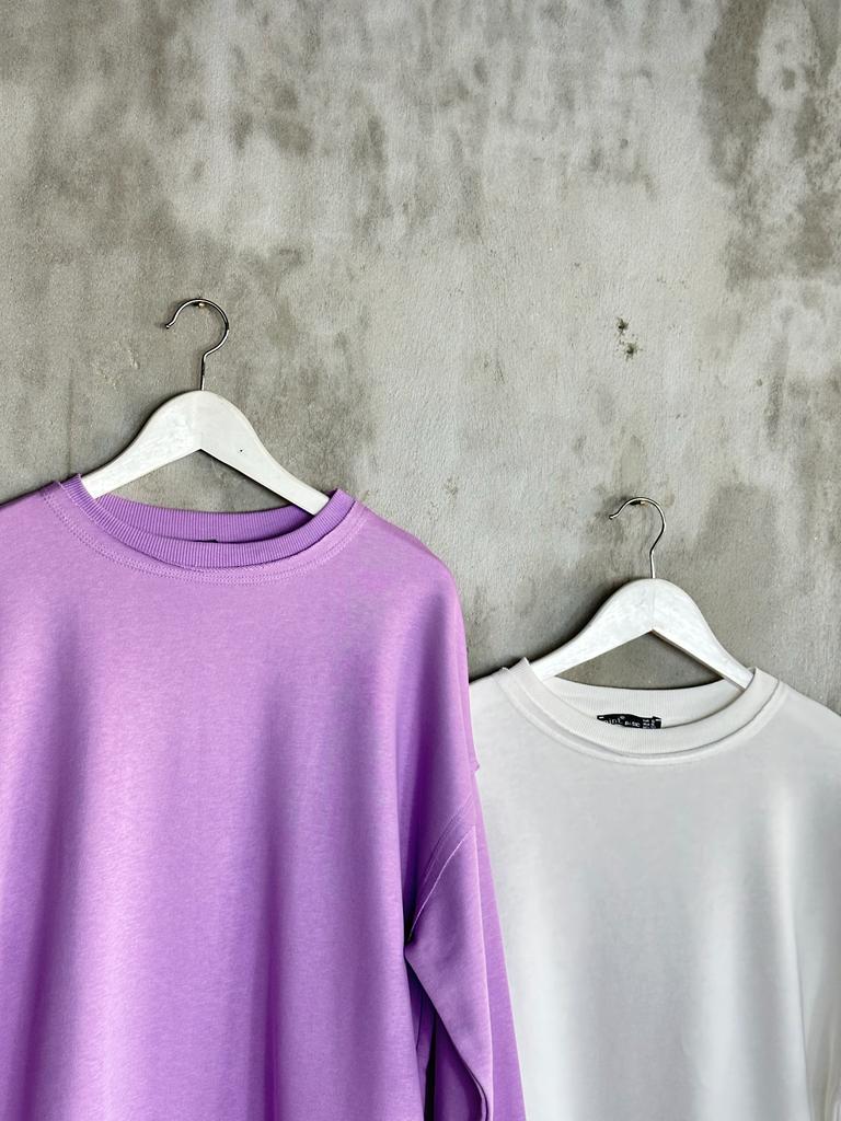 Basic Model Kadın Sweat (Beyaz)