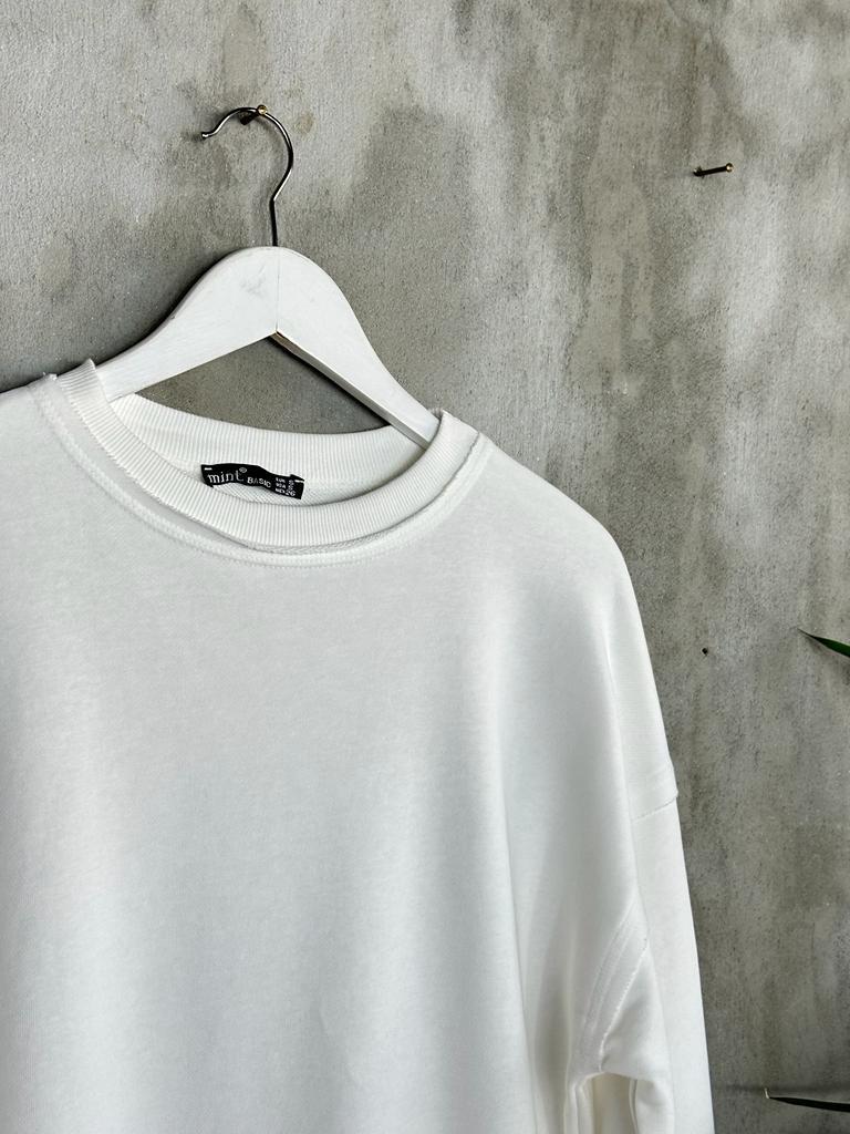 Basic Model Kadın Sweat (Beyaz)