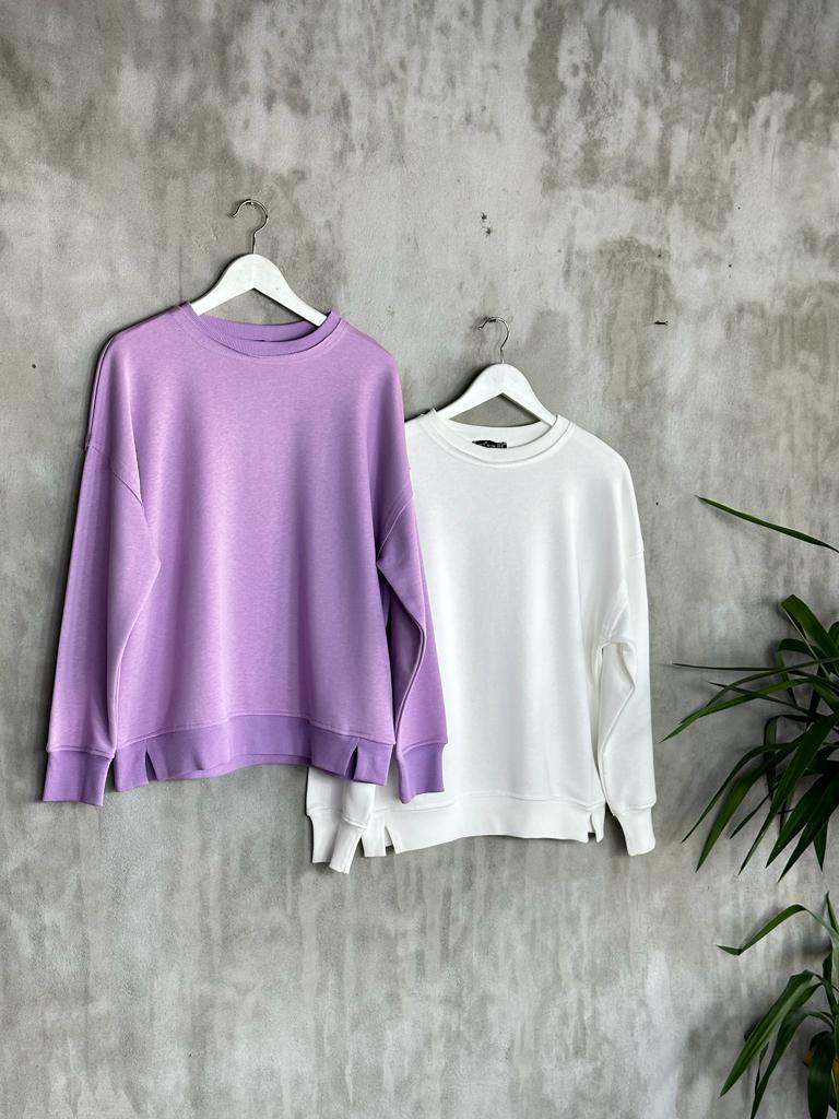 Basic Model Kadın Sweat (Beyaz)