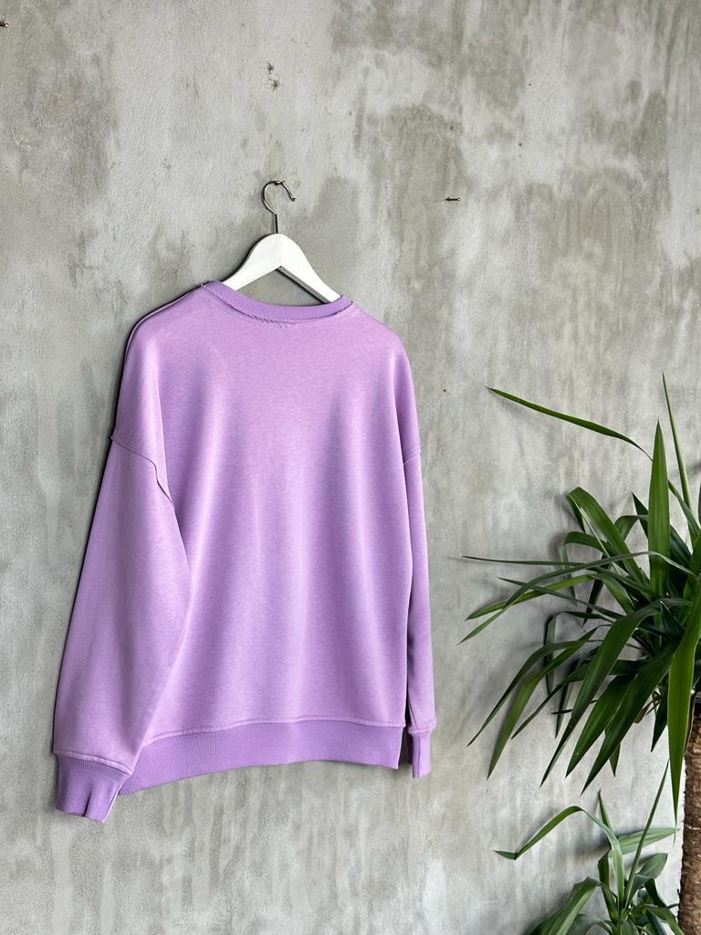 Basic Model Kadın Sweat (Lila)