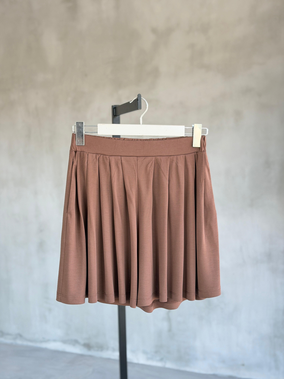 Basic Pile Detaylı Şortlu Takım (Taba)