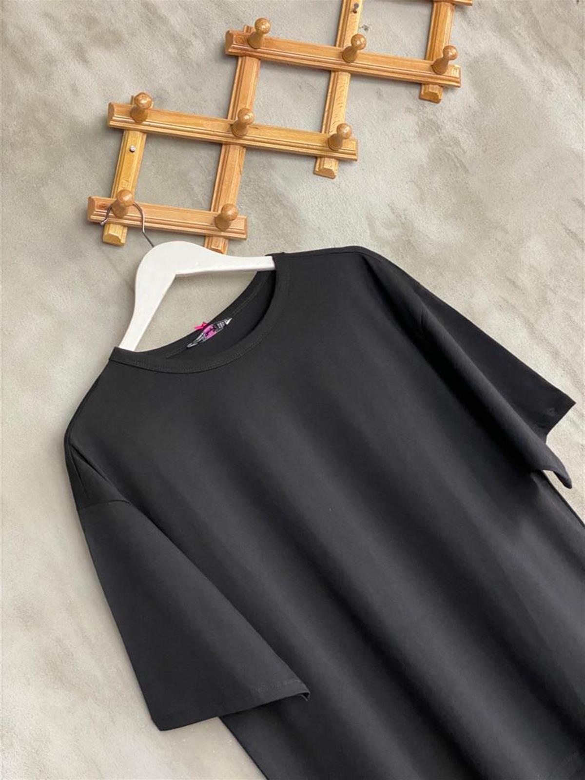 Basic Tunik Tişört (Siyah/Kırmızı)