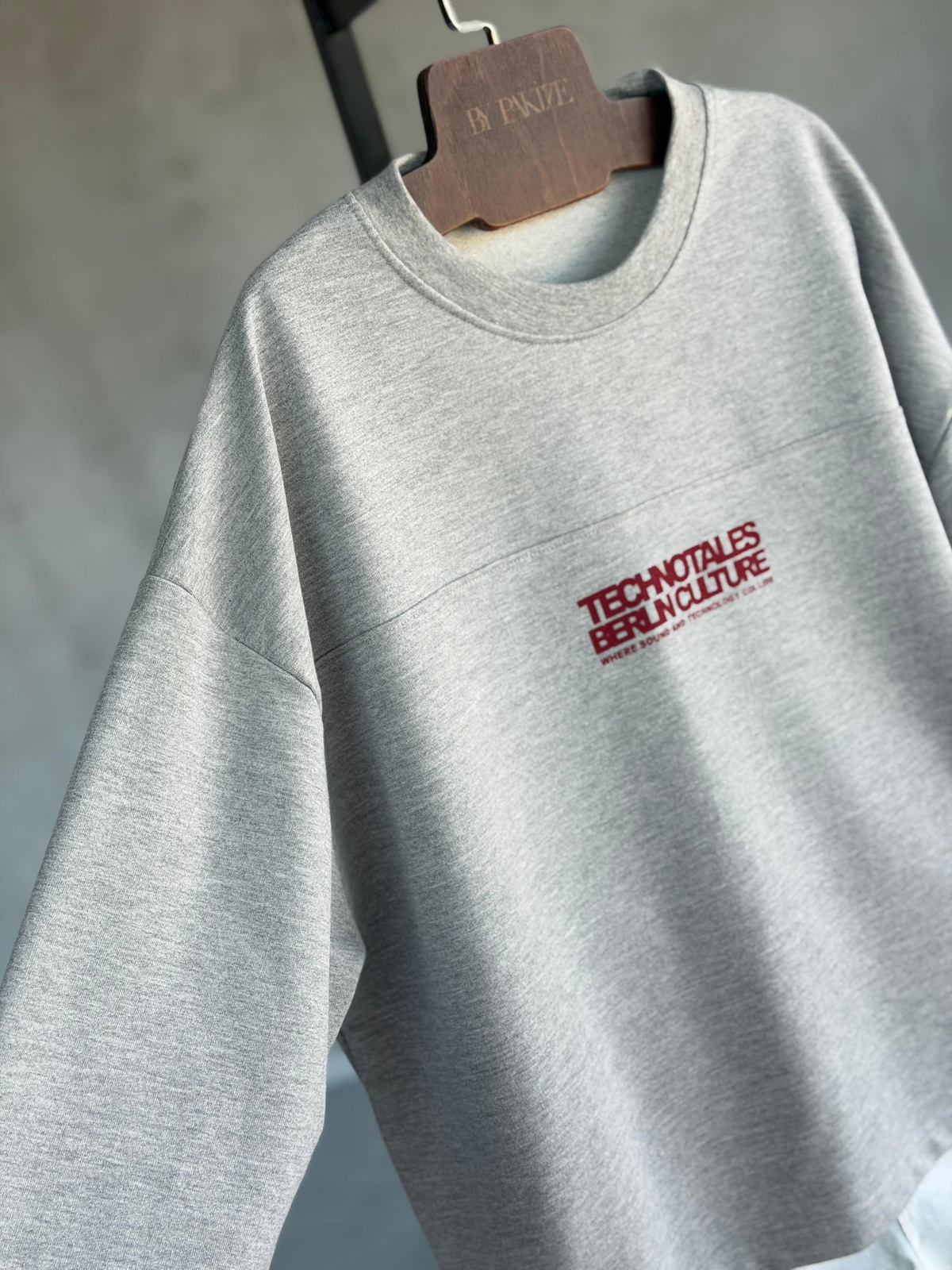 Basic Yazı Detaylı Sweat (Gri)