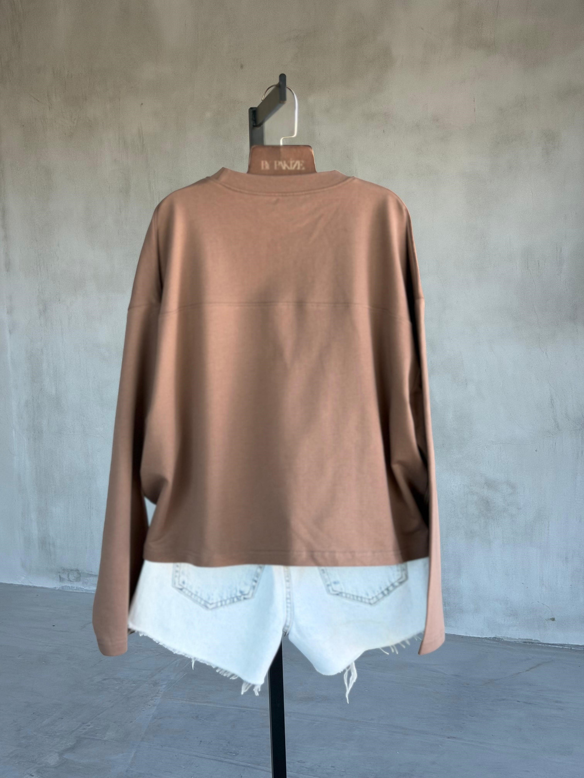 Basic Yazı Detaylı Sweat (Kahve)